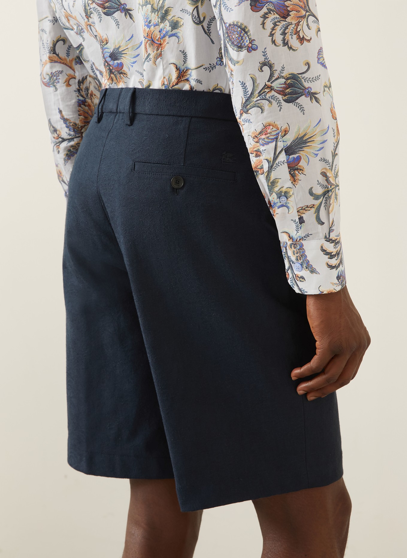 ETRO Chinoshorts aus Jacquard: DUNKELBLAU