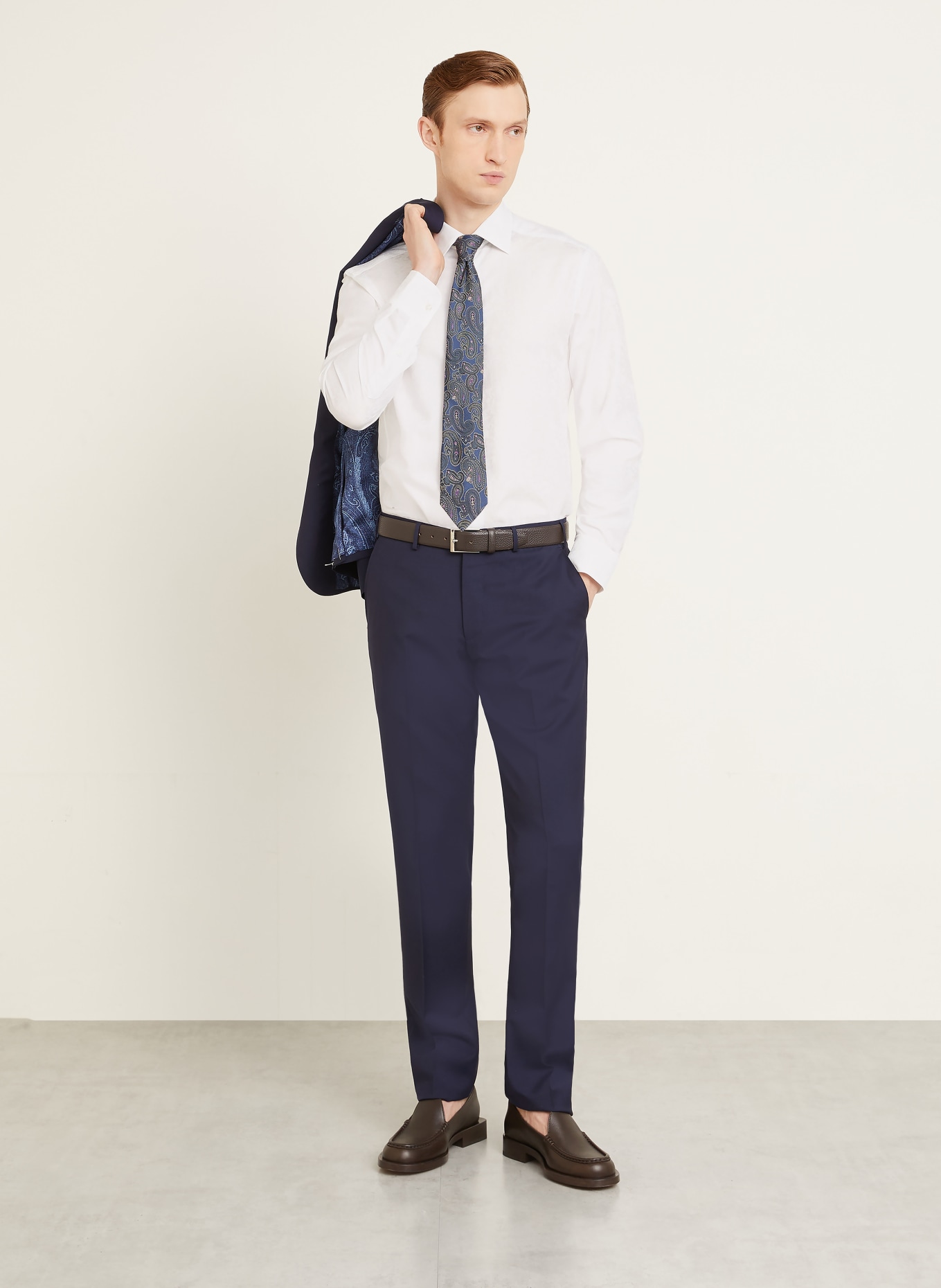 ETRO Jacquard-Hemd Slim Fit: WEISS