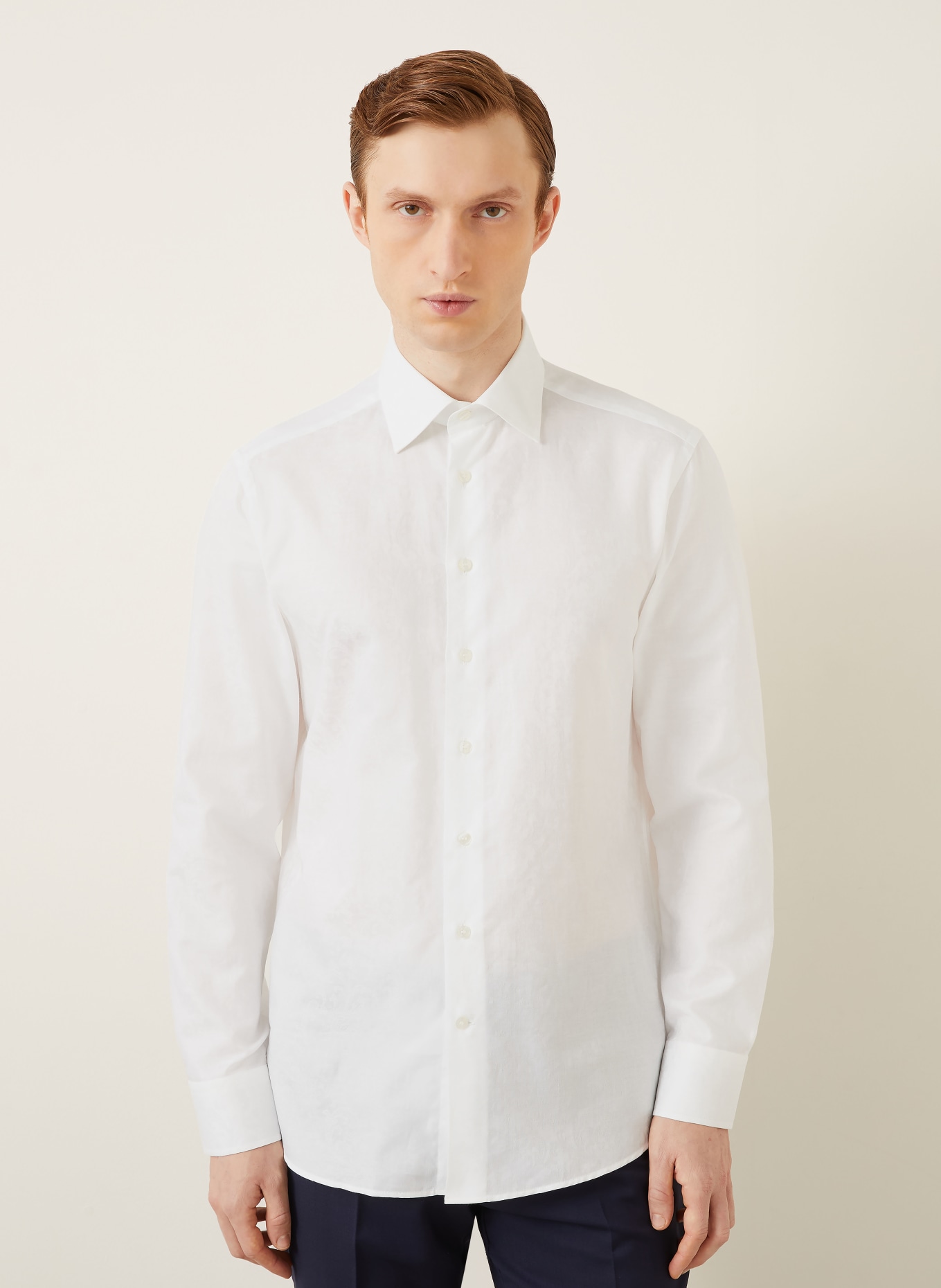 ETRO Jacquard-Hemd Slim Fit: WEISS