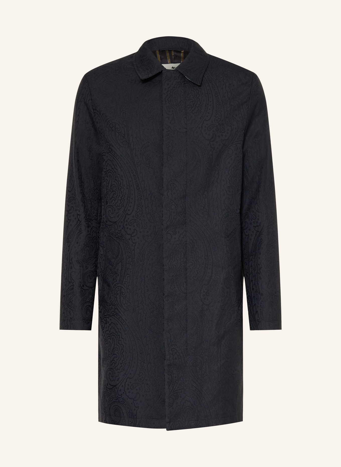 ETRO Jacquard-Mantel: DUNKELBLAU