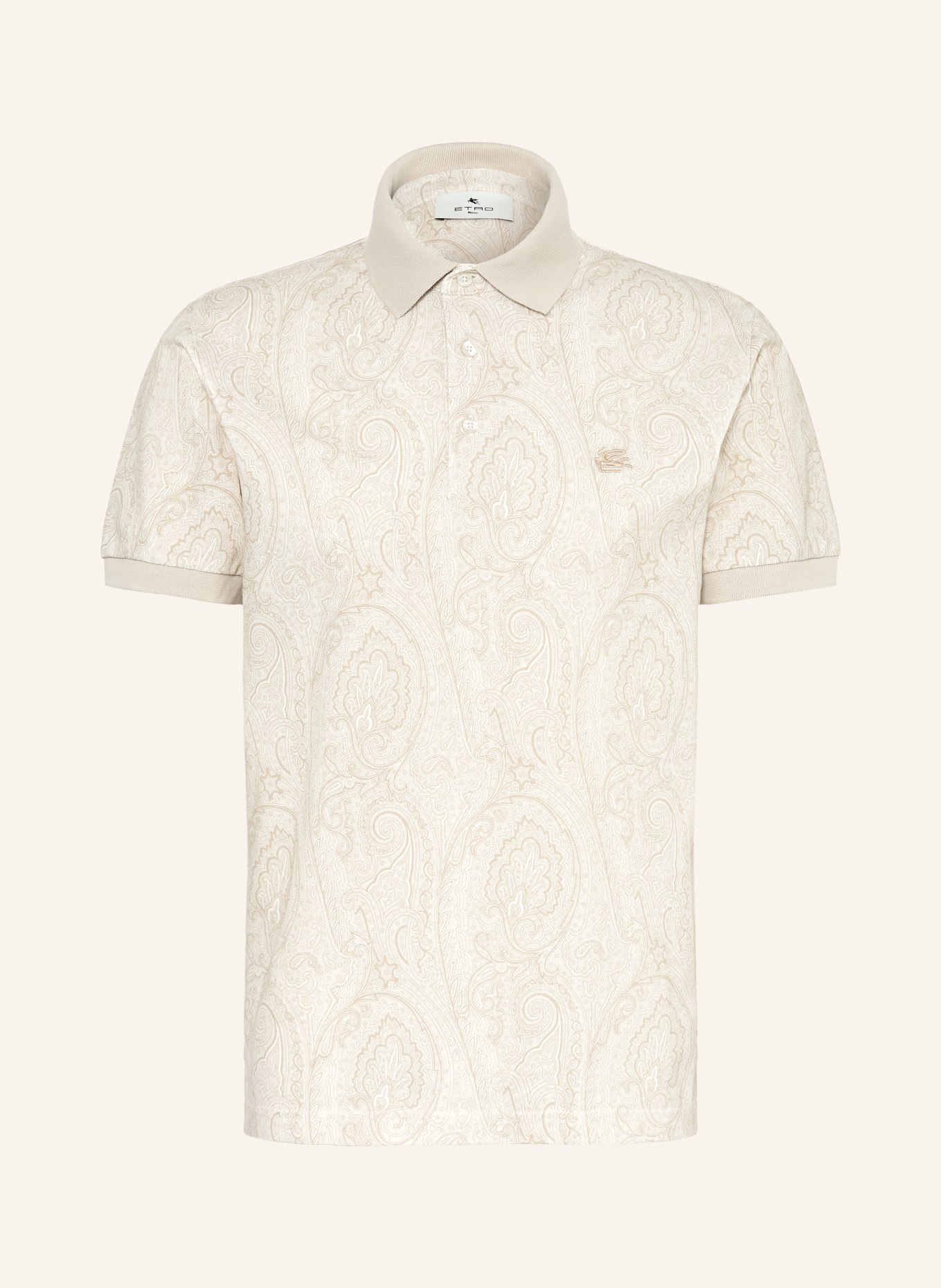 ETRO Piqué-Poloshirt: CREME / BEIGE