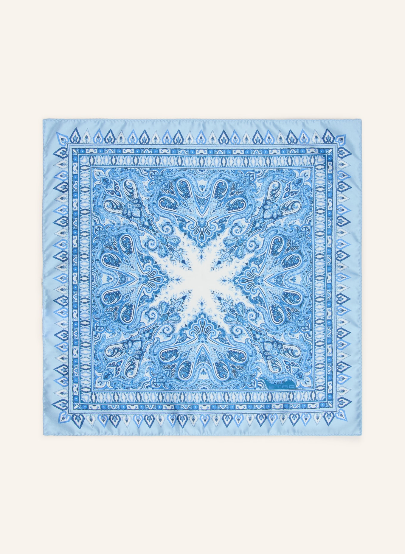 ETRO Seidentuch: HELLBLAU / BLAU / WEISS