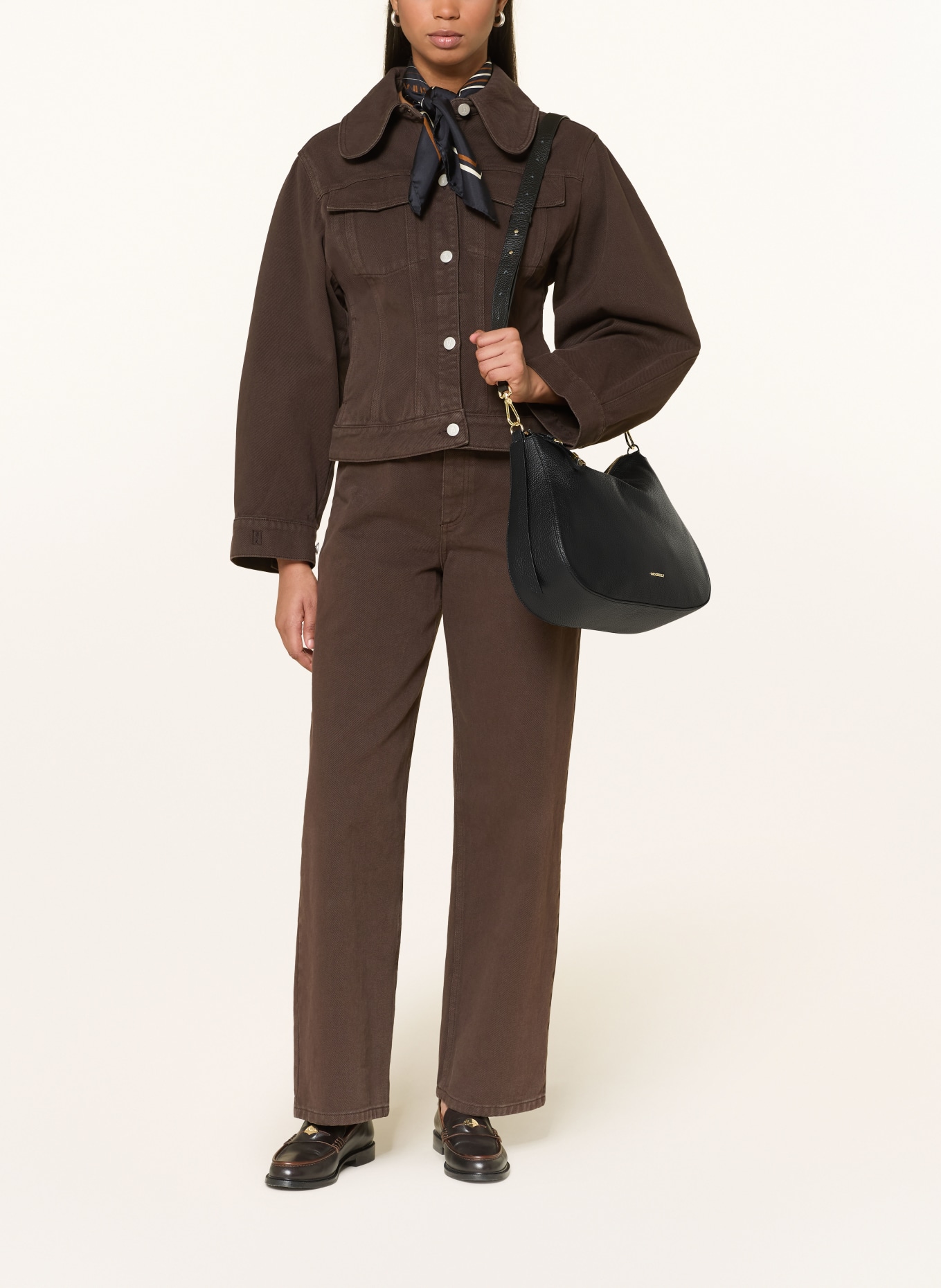 COCCINELLE schoudertas: ZWART / GOUD