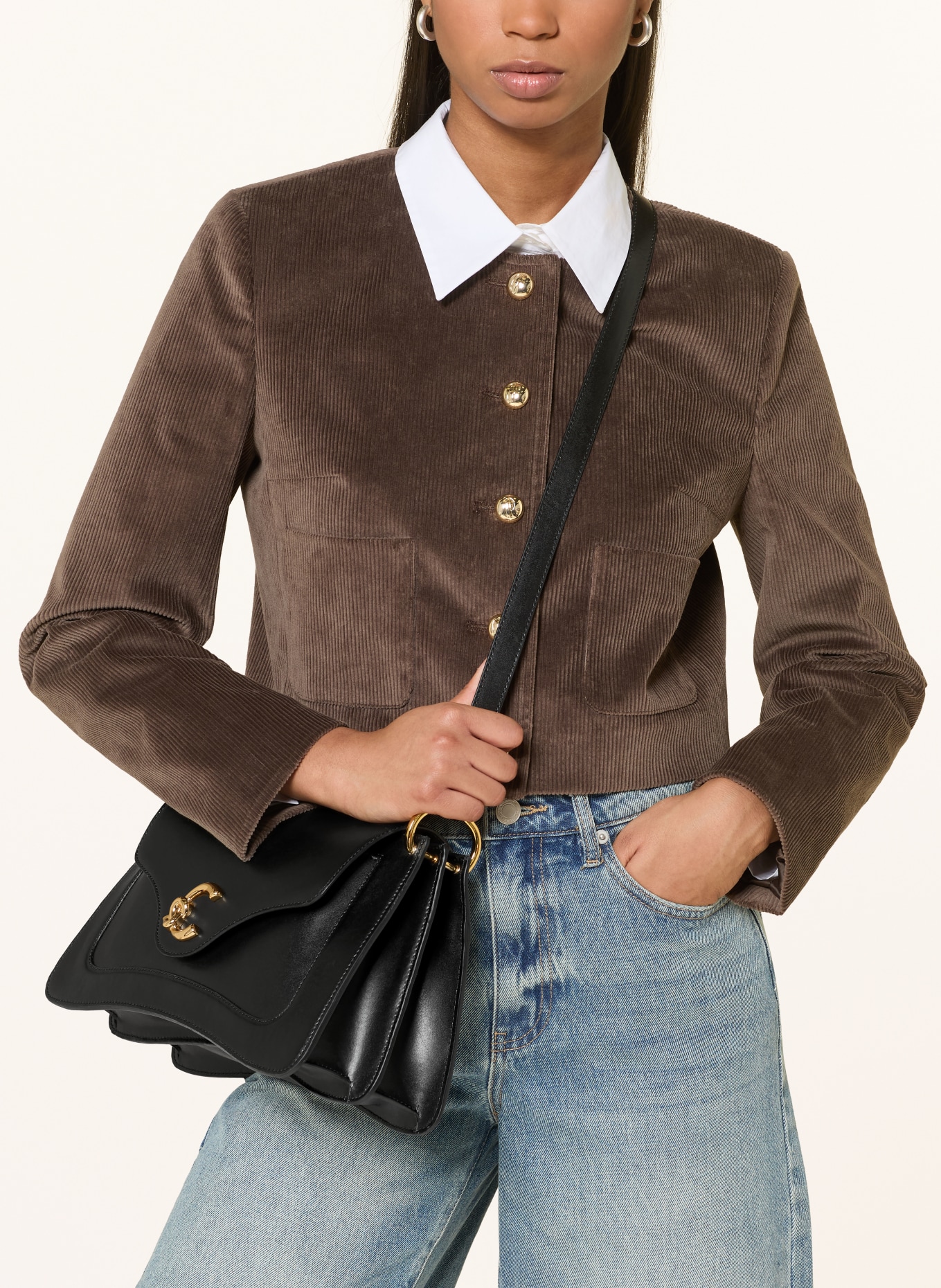 COCCINELLE sac à bandoulière: NOIR / OR