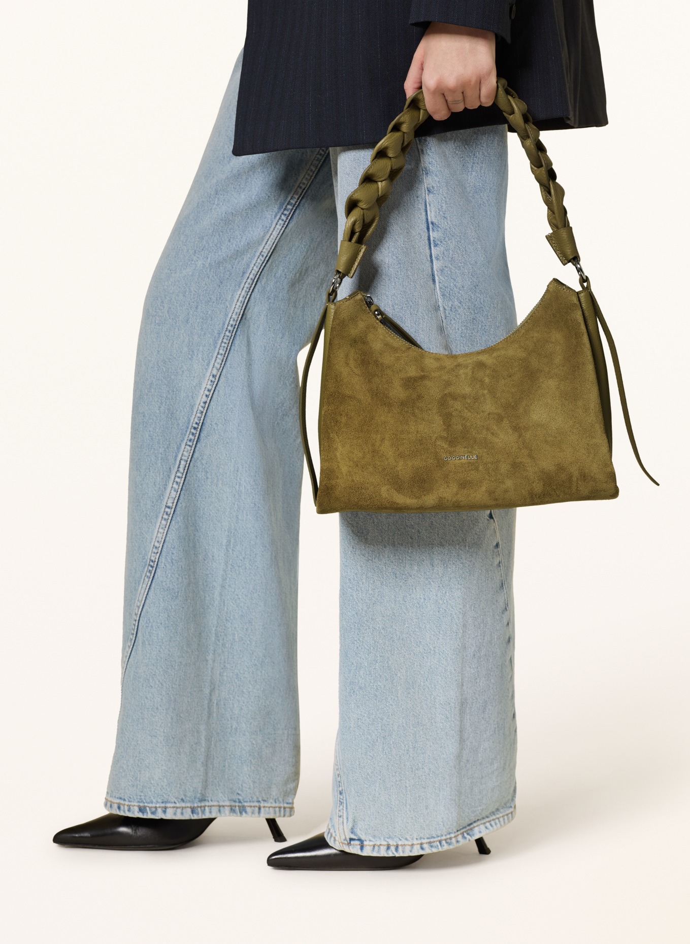 COCCINELLE Sac à poche BOHEME: OLIVE / ARGENT