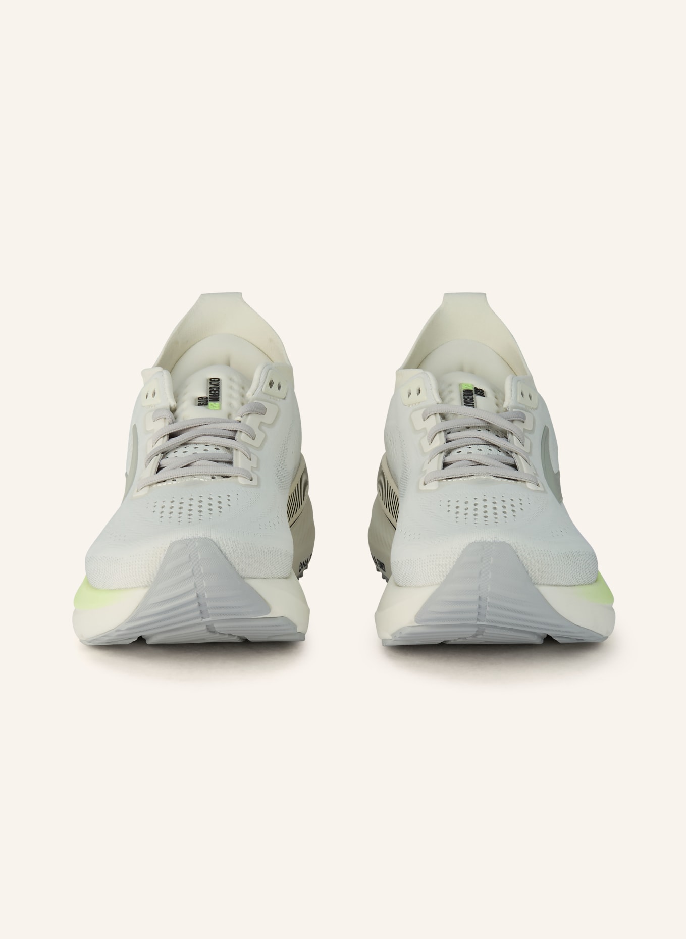 BROOKS Laufschuhe GLYCERIN GTS 23: CREME / GRAU / NEONGRÜN