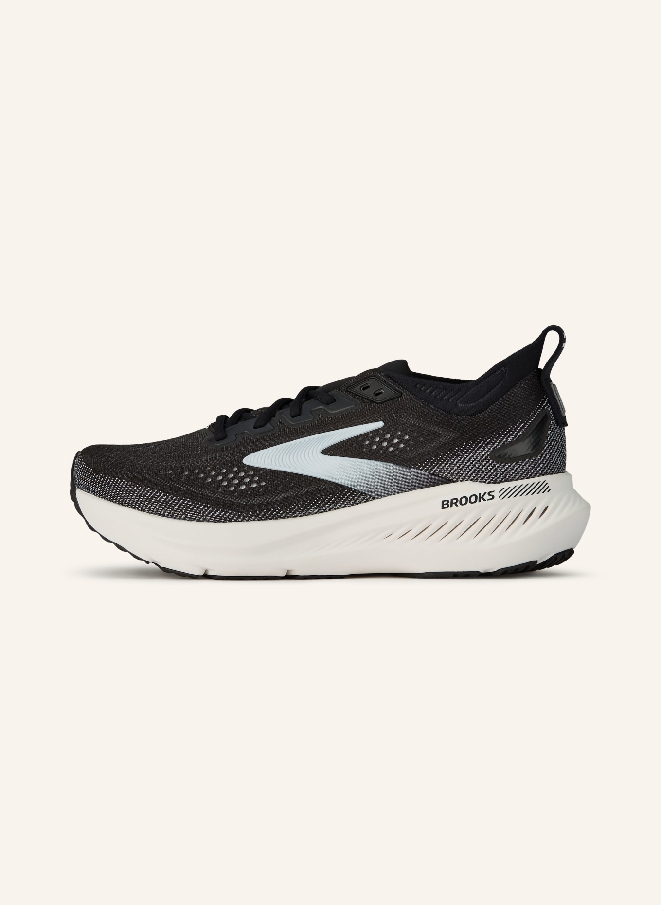 BROOKS GLYCERIN GTS 23 running shoes: BLACK / WHITE