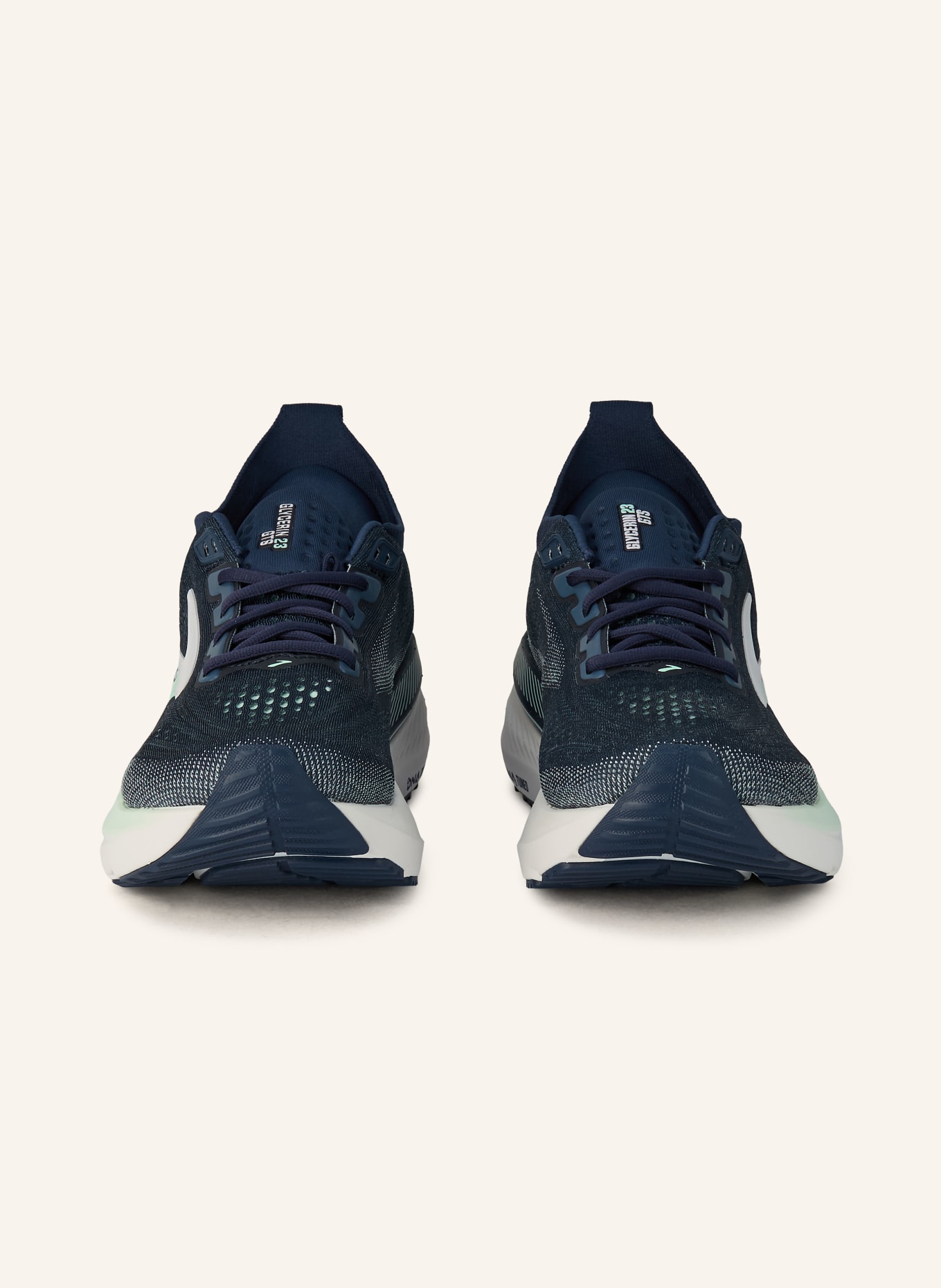 BROOKS GLYCERIN GTS 23 running shoes: DARK BLUE / ROSE / WHITE