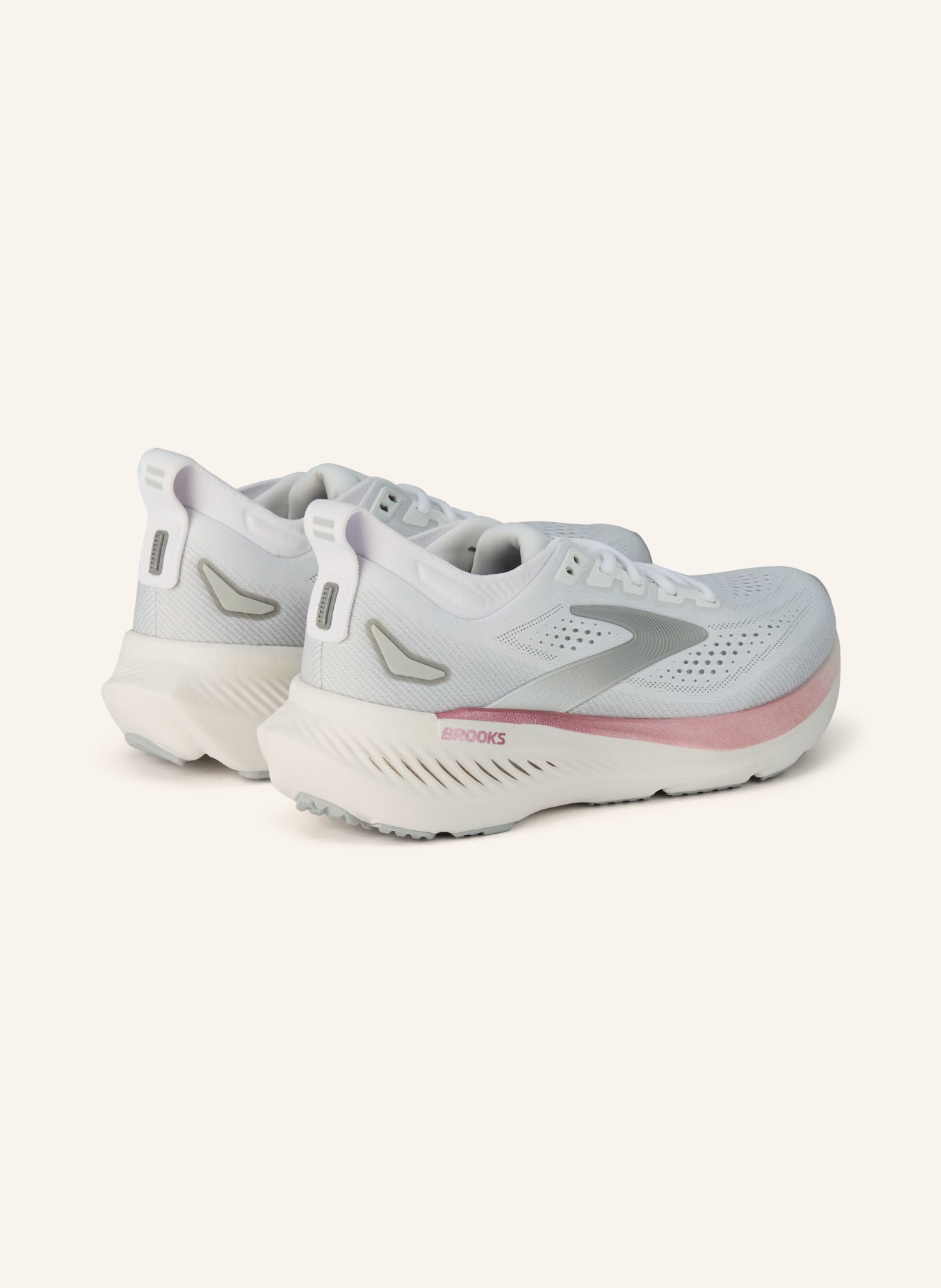 BROOKS GLYCERIN 23 running shoes: WHITE / LIGHT RED