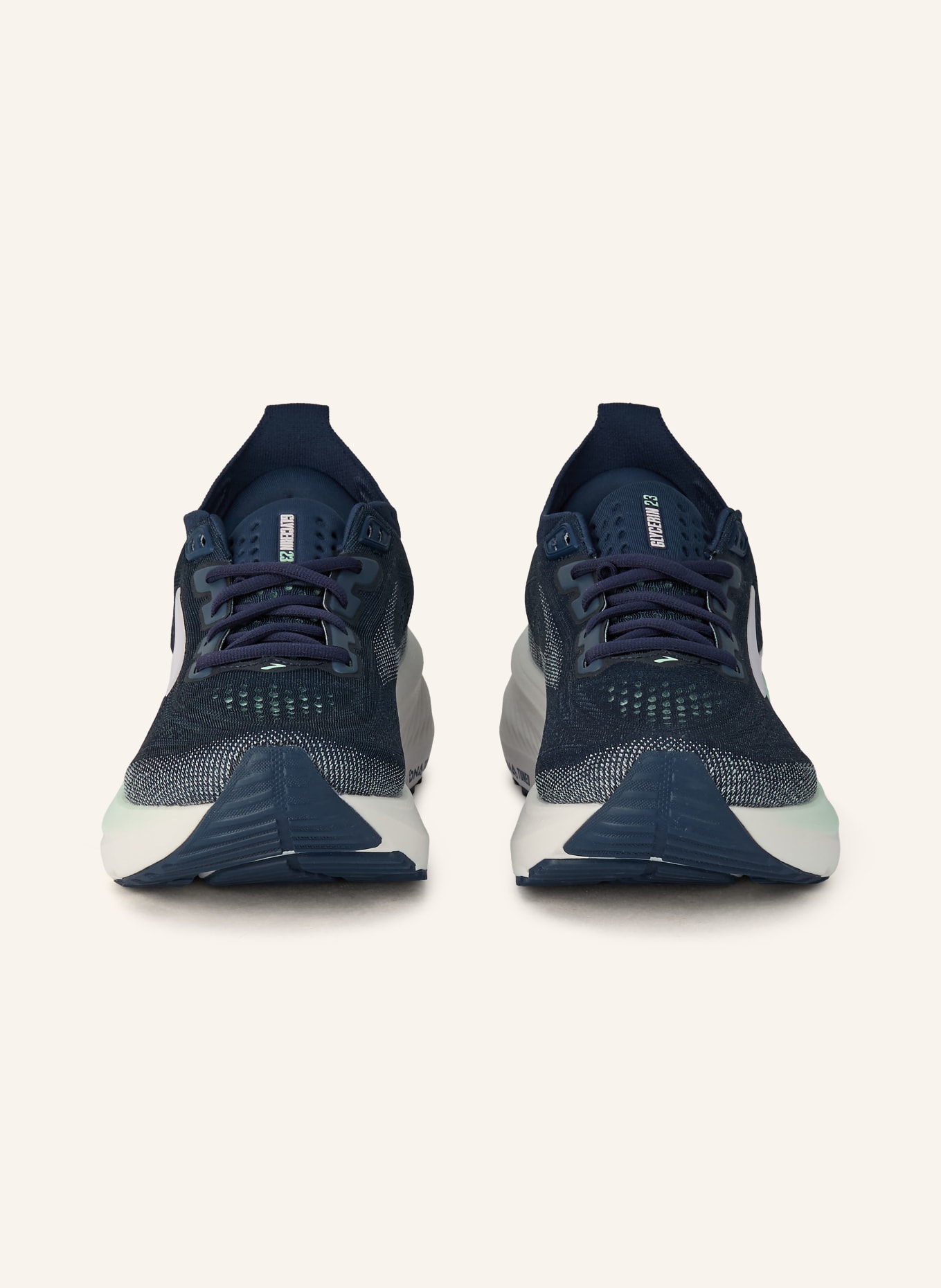 BROOKS GLYCERIN 23 running shoes: DARK BLUE / ROSE / WHITE