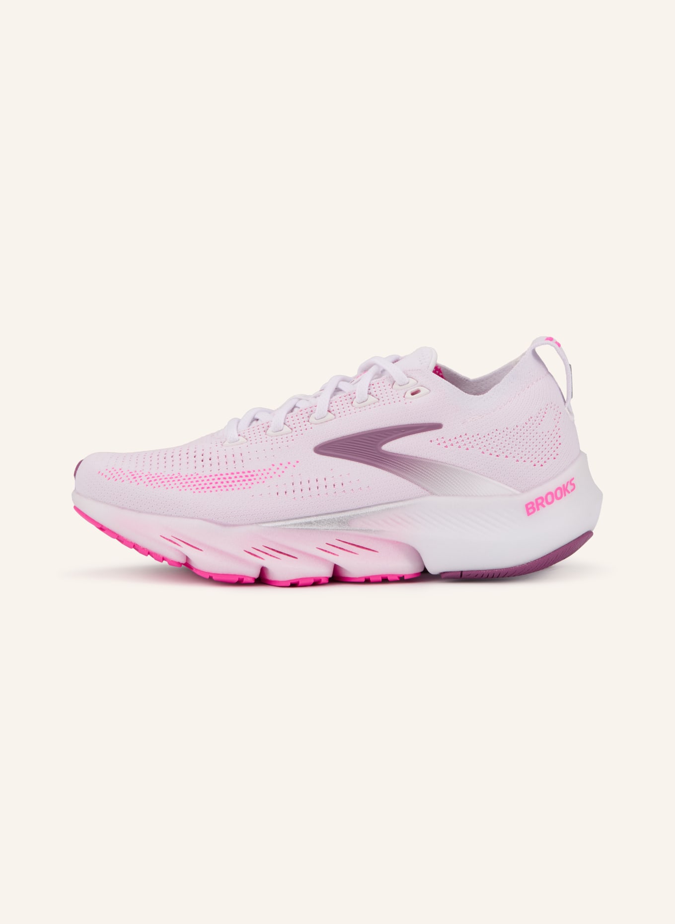 BROOKS Laufschuhe GLYCERIN FLEX: WEISS / HELLROSA / PINK