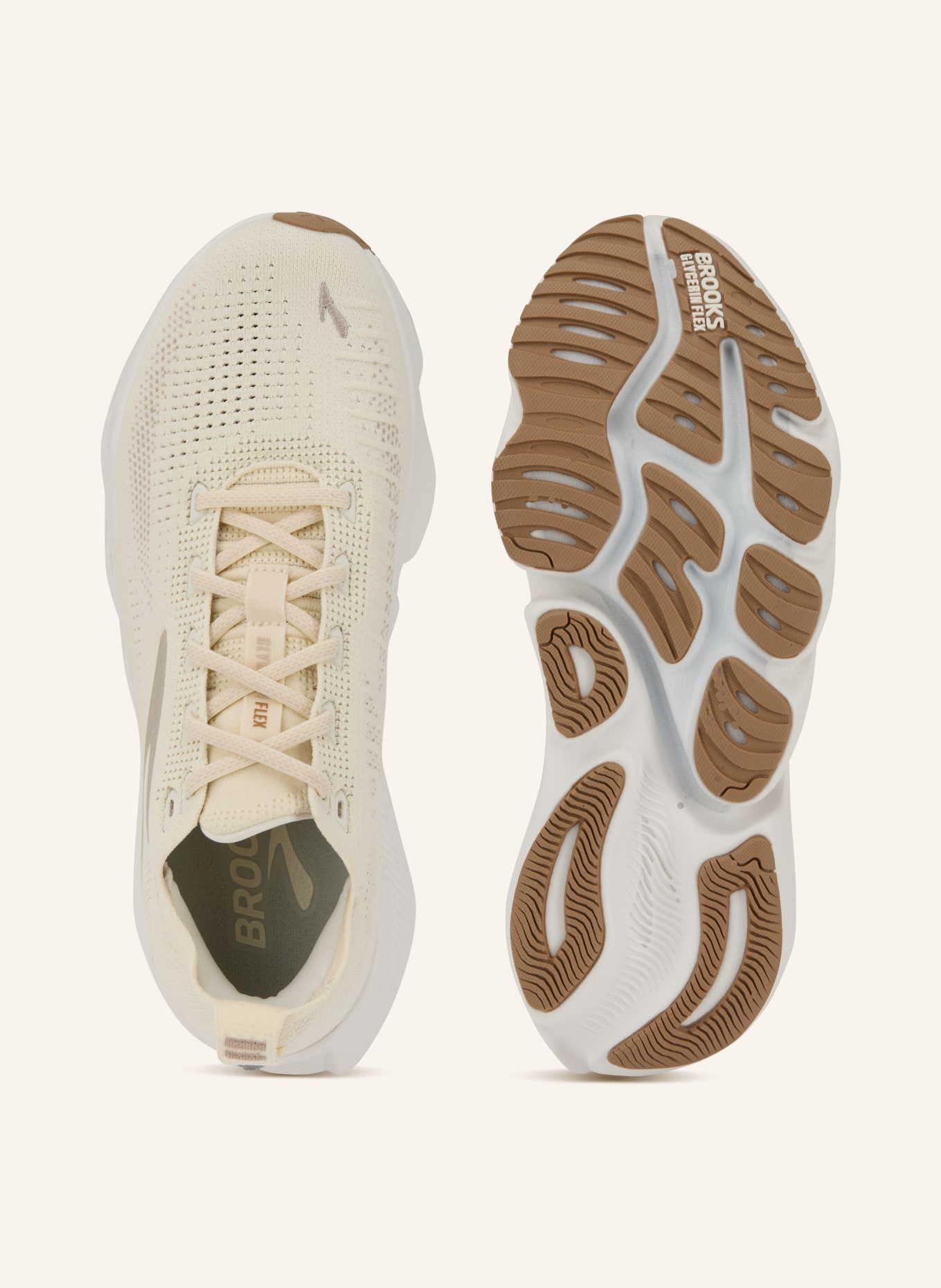 BROOKS Laufschuhe GLYCERIN FLEX: BEIGE / CAMEL