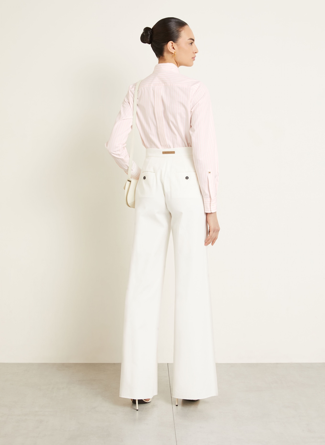 Max Mara Košile ACCENNI: SVĚTLE RŮŽOVÁ / BÍLÁ