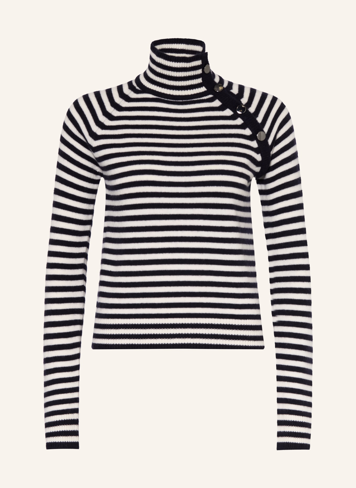 Max Mara Kašmírový svetr PANIERE: TMAVĚ MODRÁ / BÍLÁ