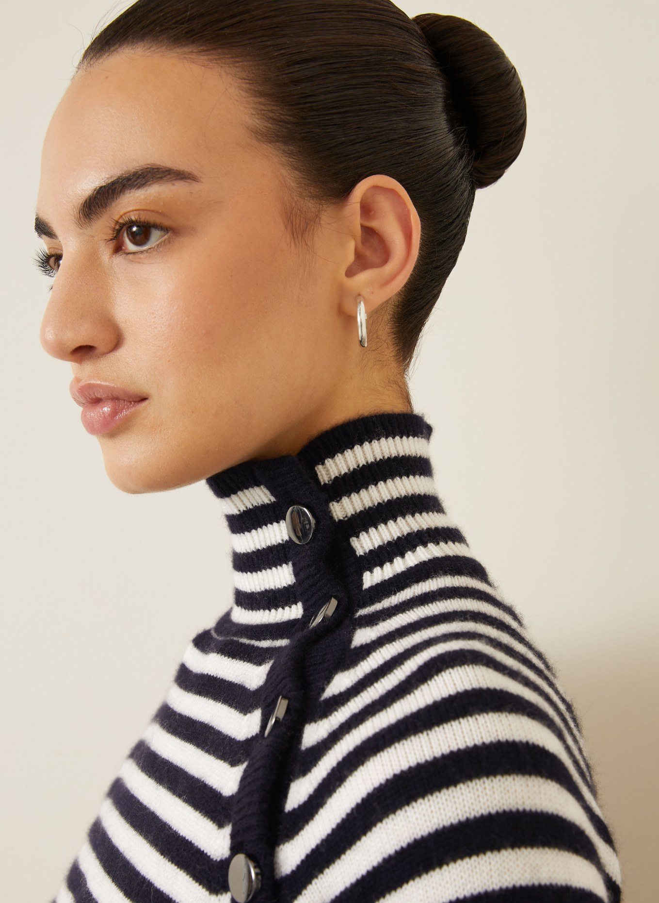 Max Mara Kašmírový svetr PANIERE: TMAVĚ MODRÁ / BÍLÁ