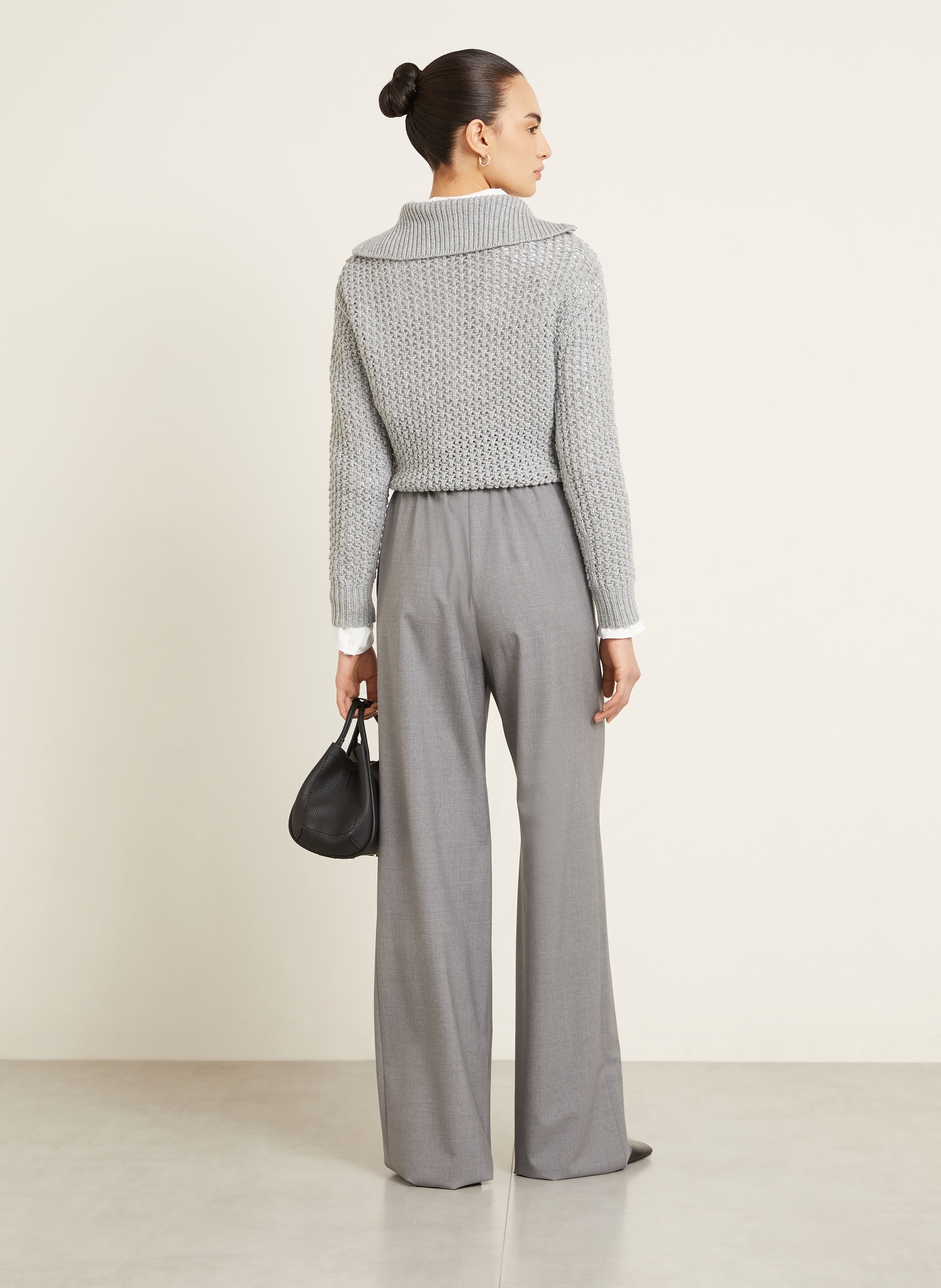 Max Mara Troyer TEQUILA mit Glitzergarn: GRAU