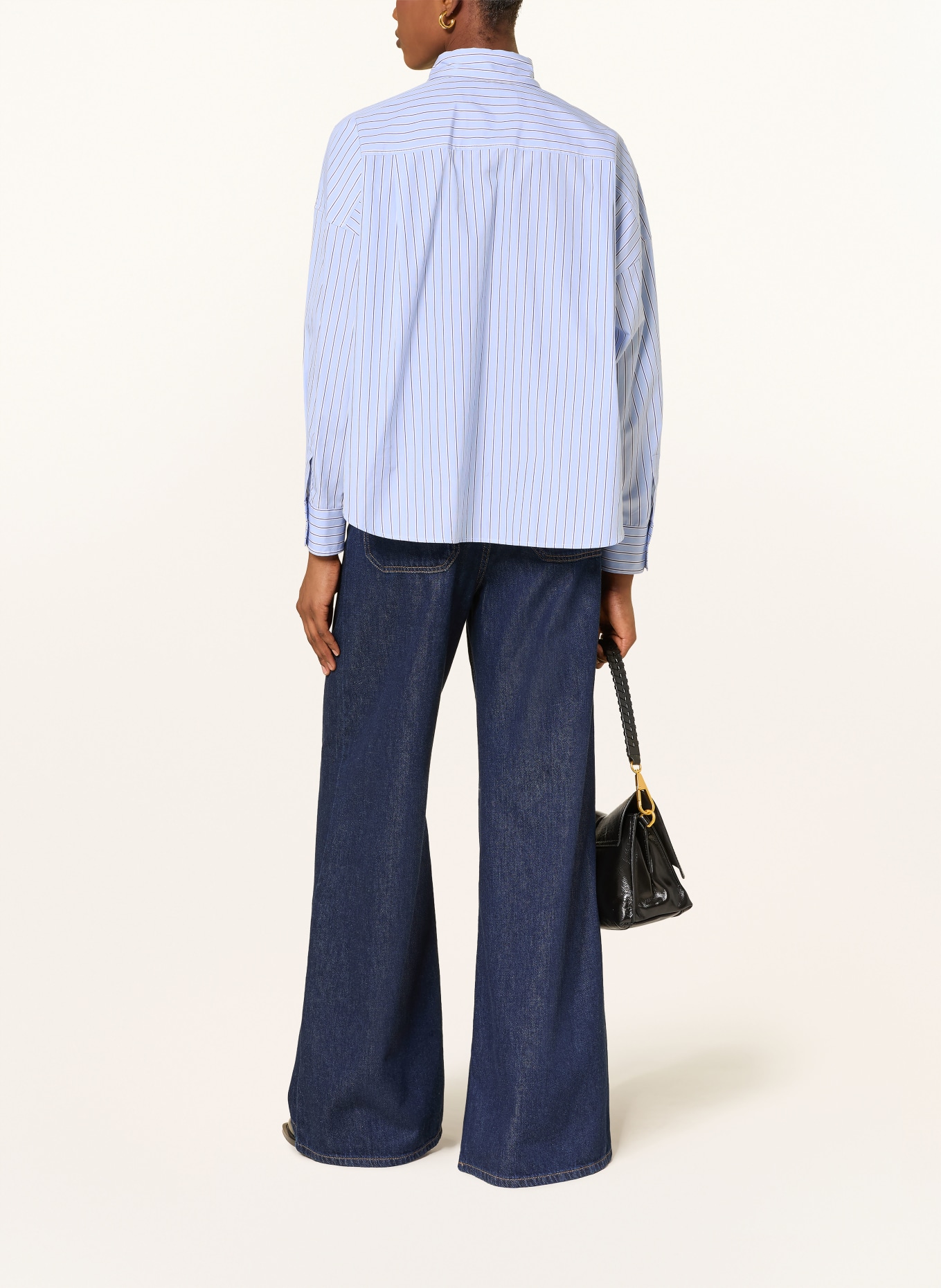 WEEKEND Max Mara Hemdbluse AUREO: HELLBLAU / DUNKELBLAU / WEISS