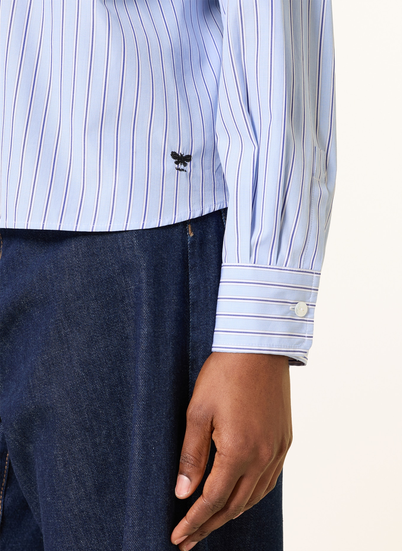 WEEKEND Max Mara Hemdbluse AUREO: HELLBLAU / DUNKELBLAU / WEISS