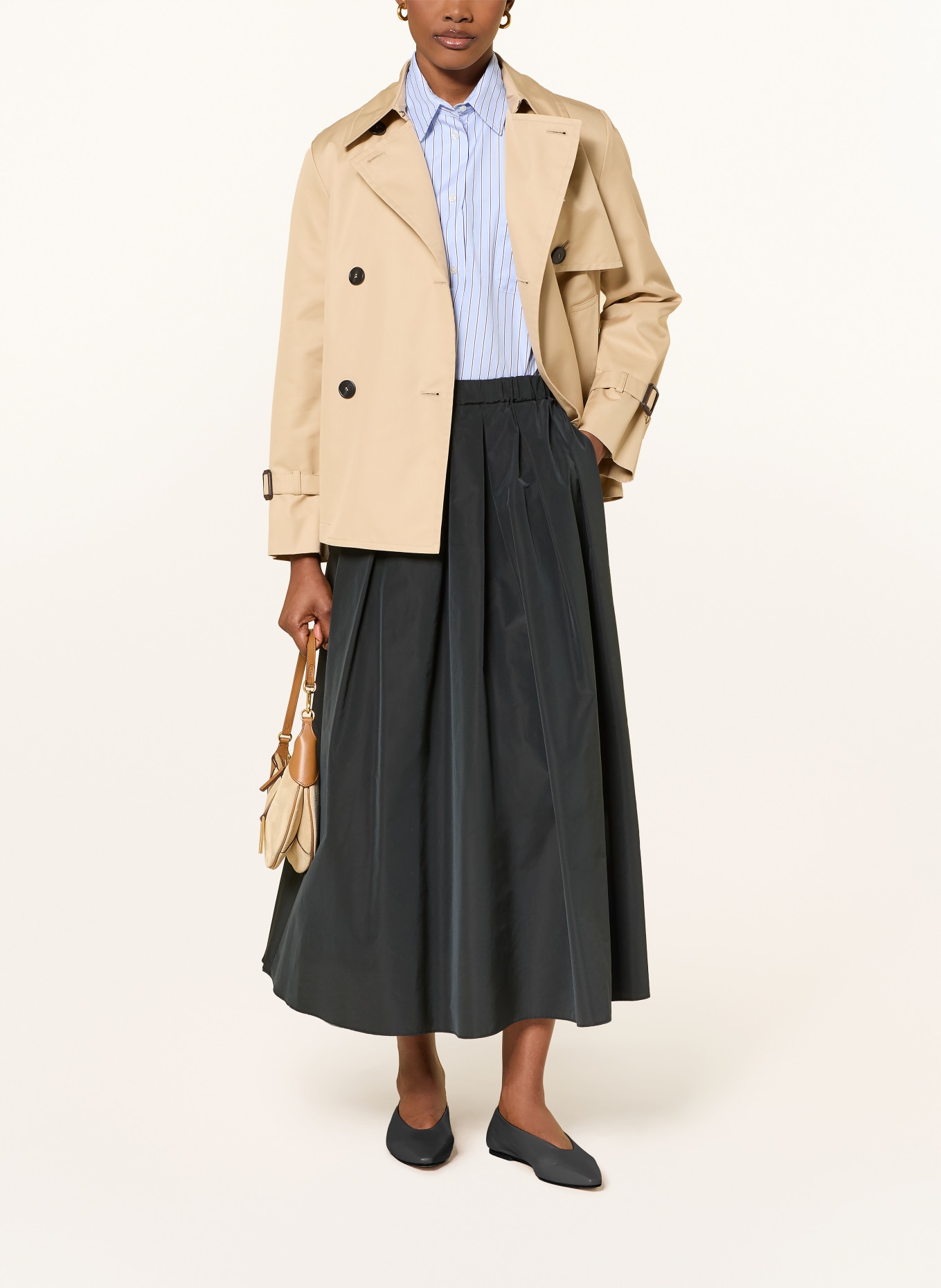 WEEKEND Max Mara Spódnica CURVATO: CZIEMNOSZARY