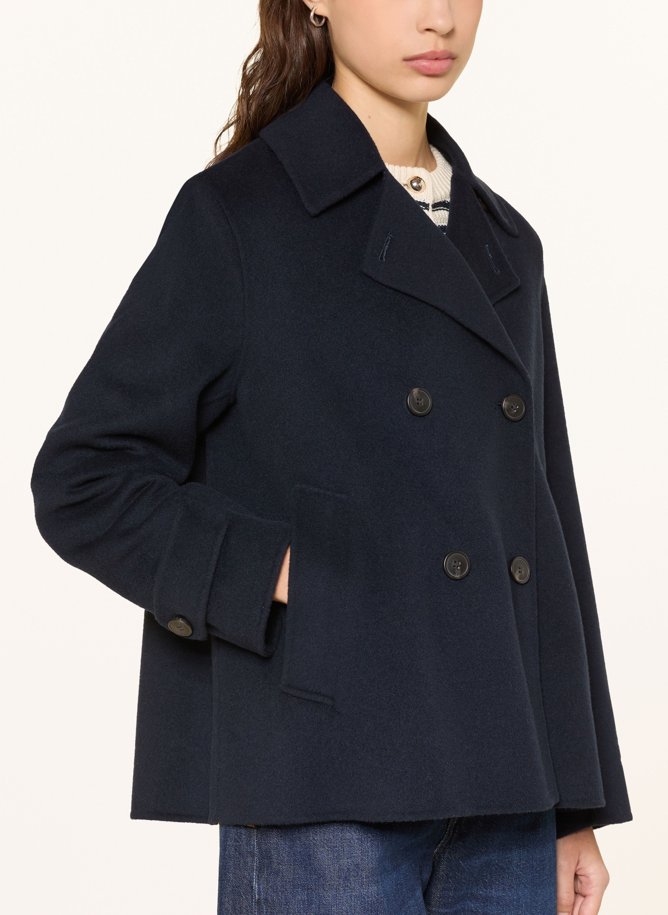 WEEKEND Max Mara FANTINO pea coat: DARK BLUE