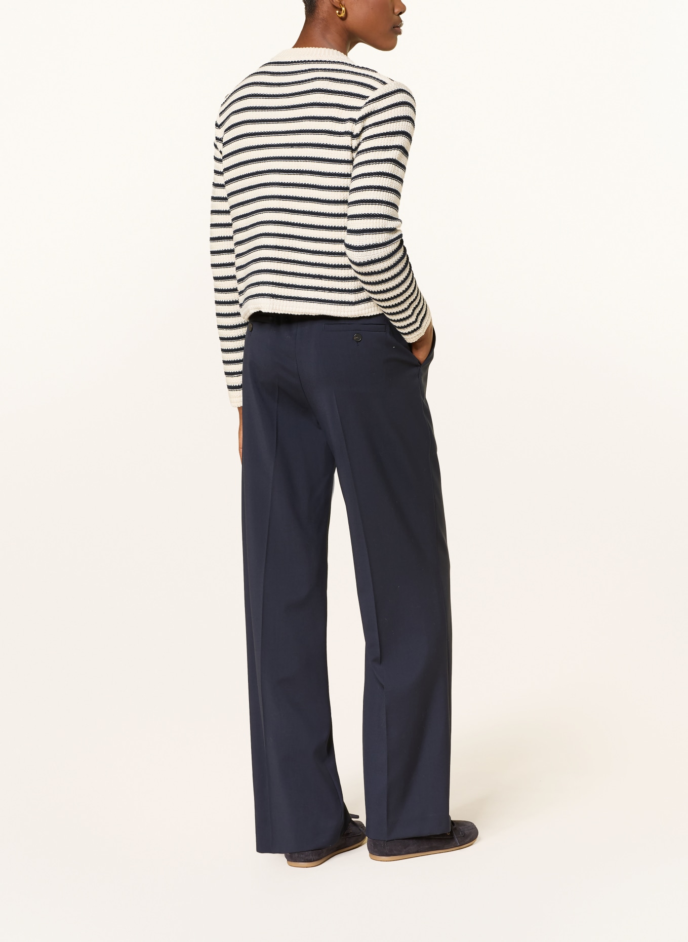 WEEKEND Max Mara Strickjacke VODKA: CREME / DUNKELBLAU