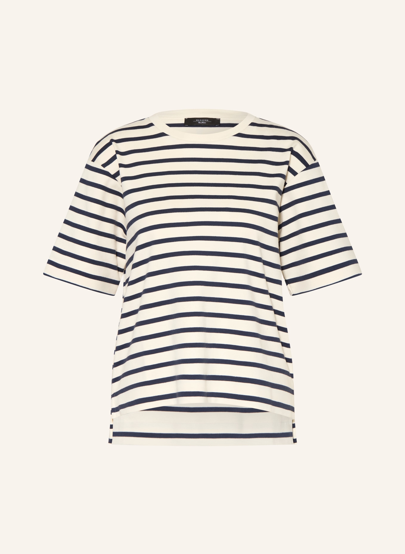 WEEKEND Max Mara MULTID T-shirt: CREAM / DARK BLUE