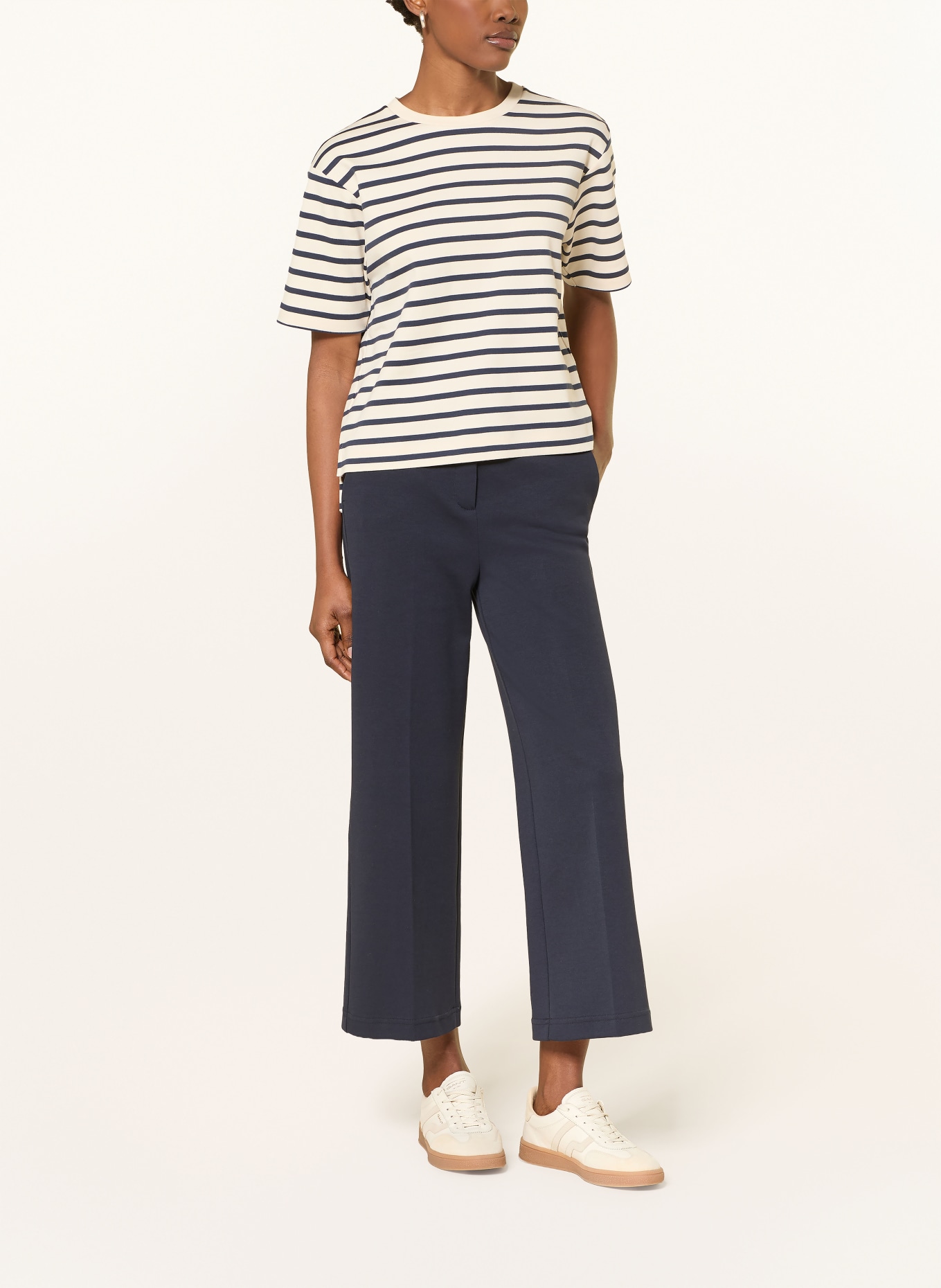 WEEKEND Max Mara MULTID T-shirt: CREAM / DARK BLUE