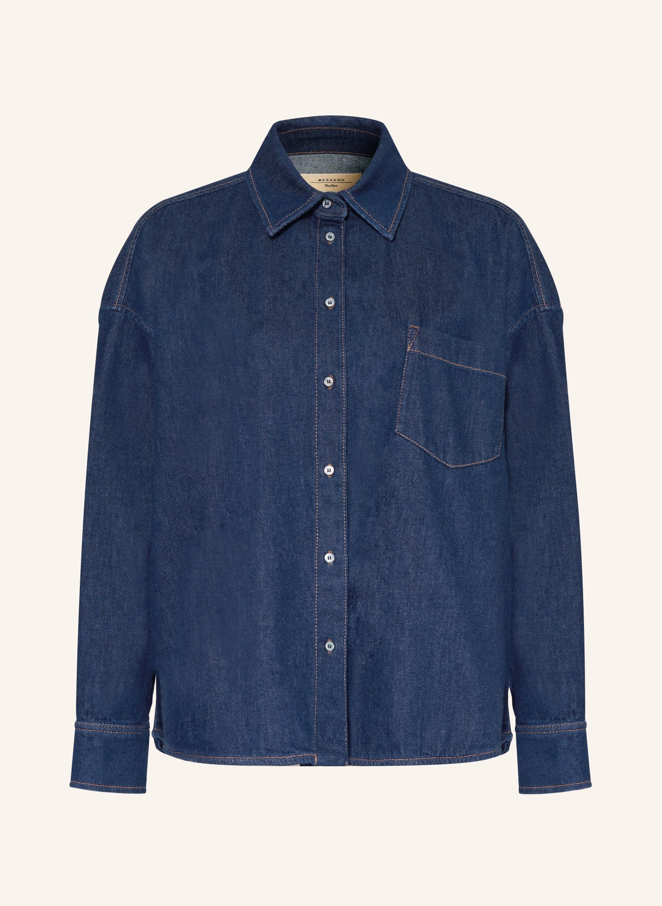 WEEKEND Max Mara Džínová košile FOGGIA: TMAVĚ MODRÁ