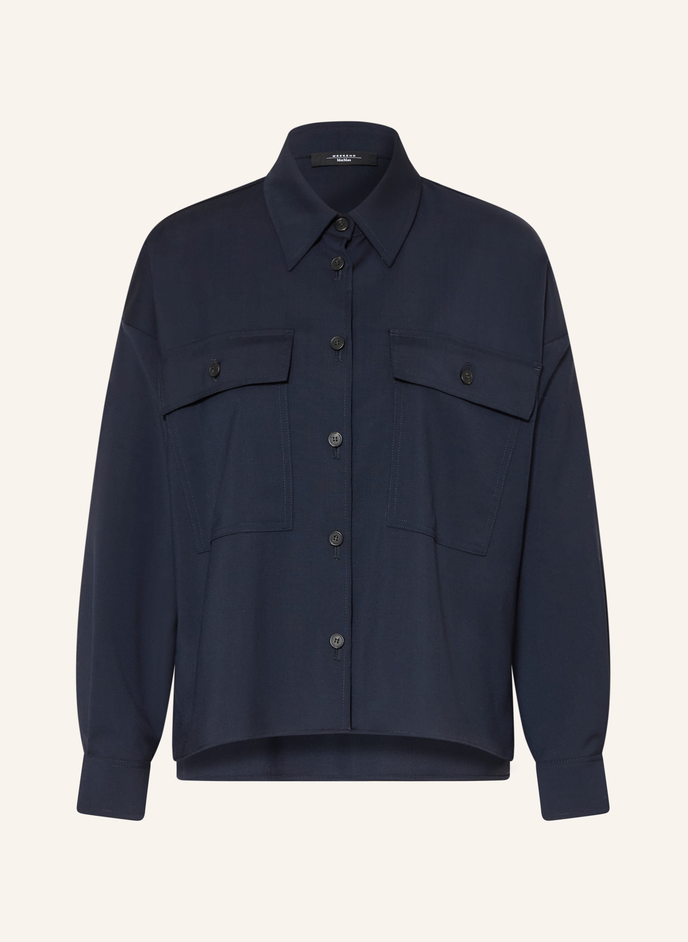 WEEKEND Max Mara Hemdbluse MULINO: DUNKELBLAU