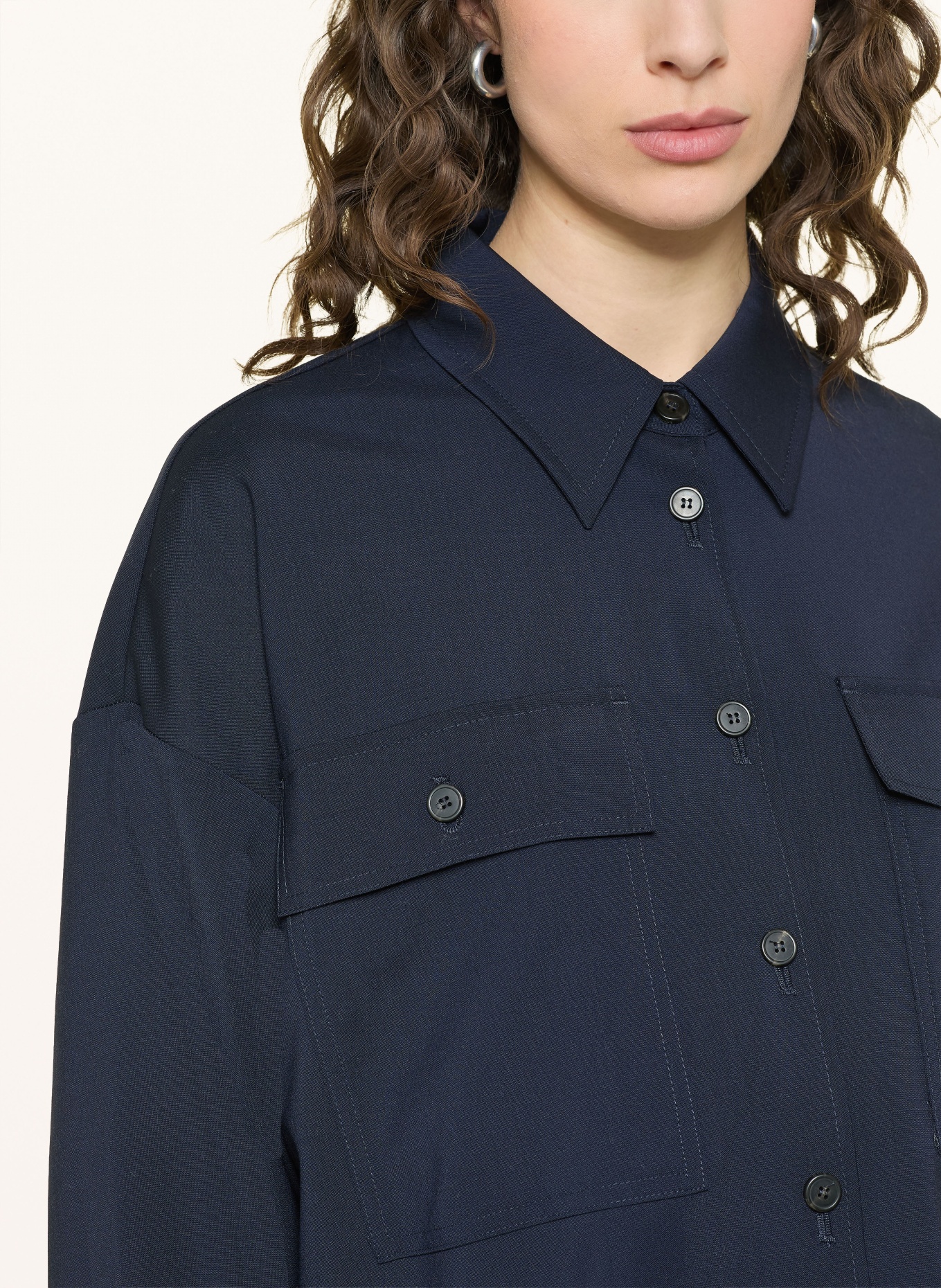 WEEKEND Max Mara Hemdbluse MULINO: DUNKELBLAU