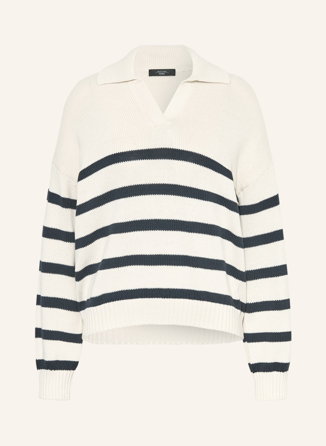 WEEKEND Max Mara Pullover PANFILO: BEIGE / DUNKELBLAU