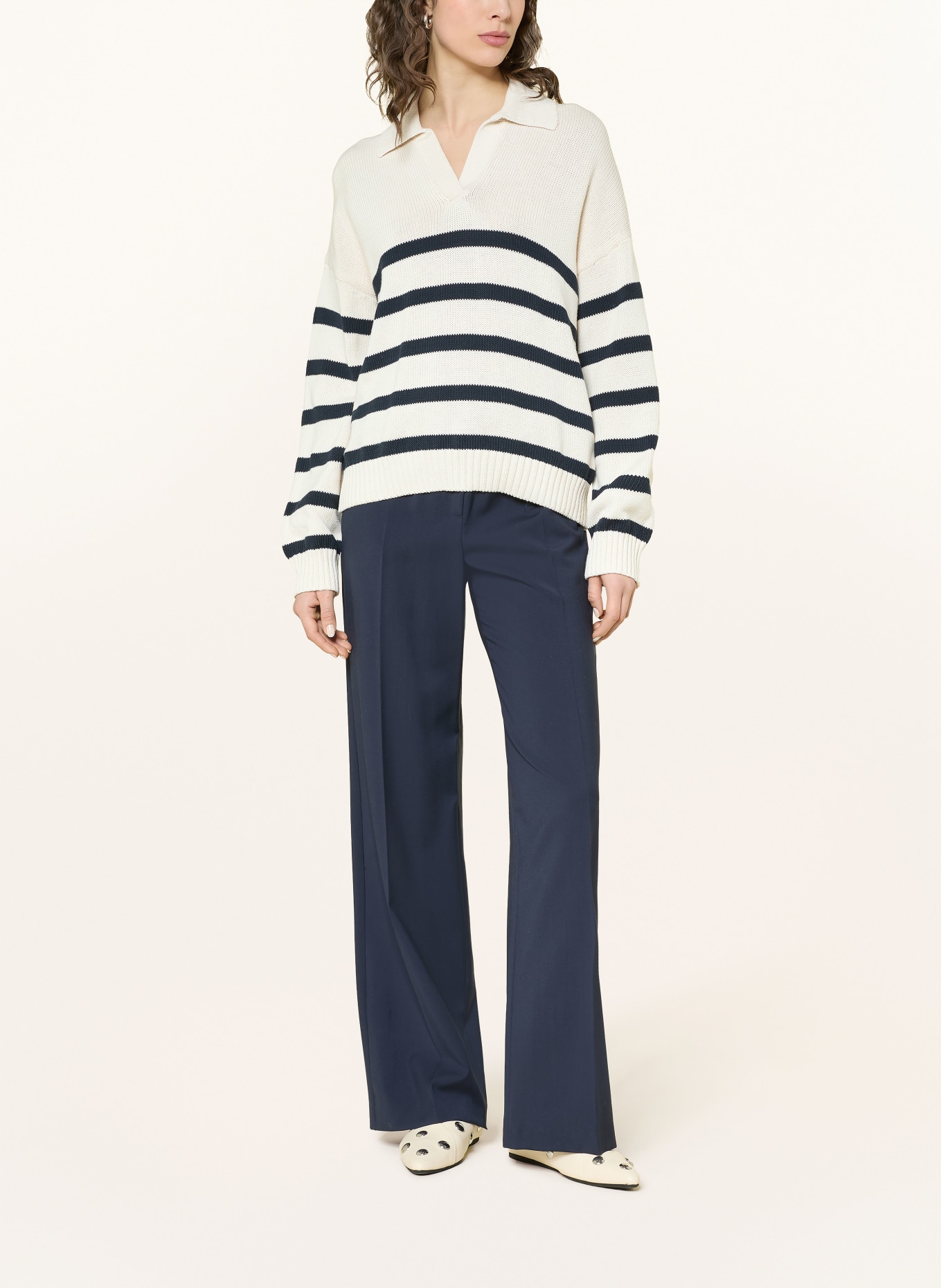 WEEKEND Max Mara Pullover PANFILO: BEIGE / DUNKELBLAU