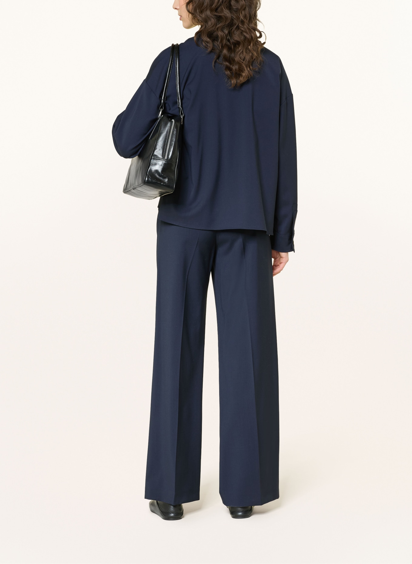 WEEKEND Max Mara Kalhoty Marlene MALLO: TMAVĚ MODRÁ