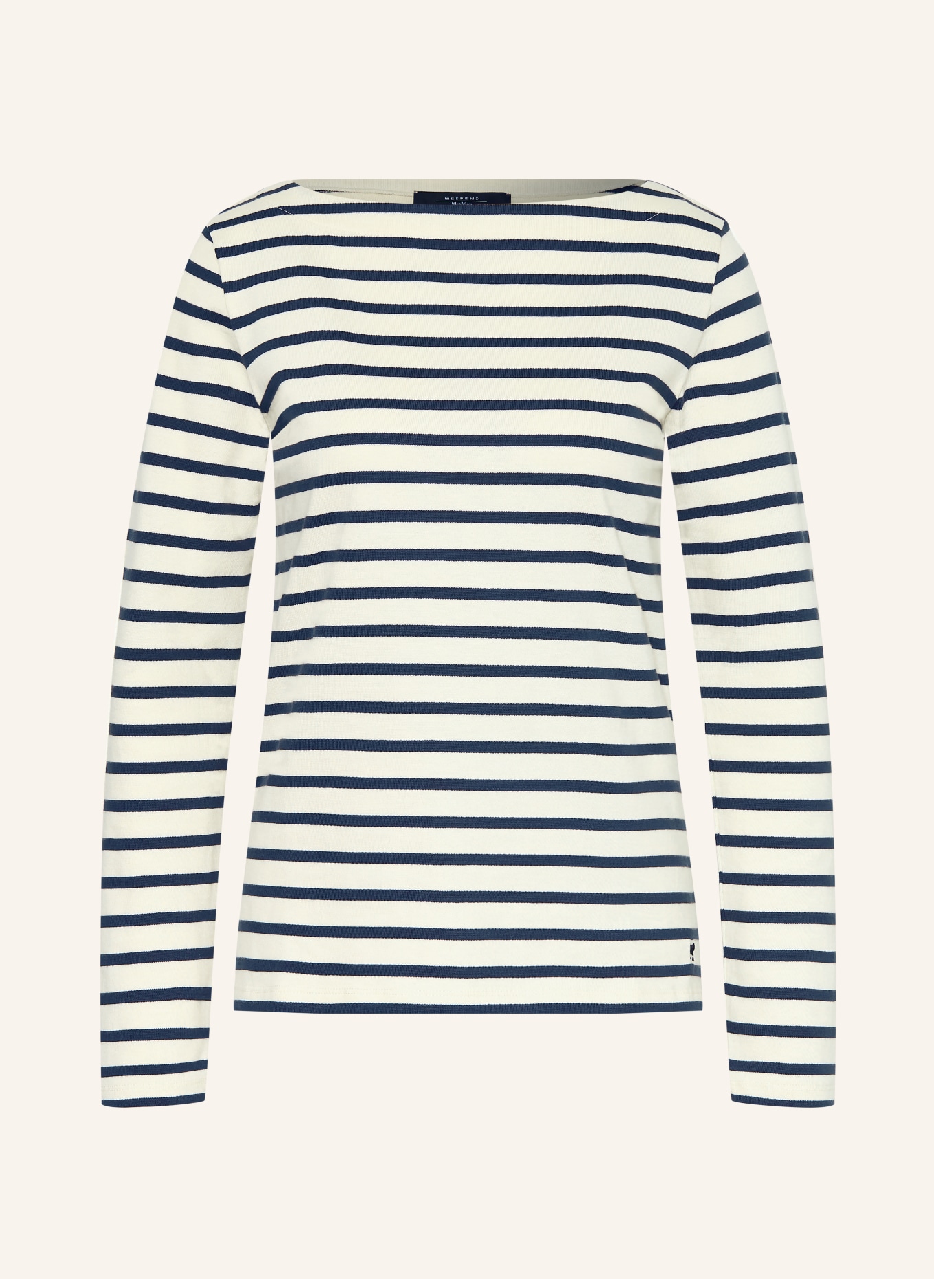 WEEKEND Max Mara Longsleeve ERASMO: BEIGE / DUNKELBLAU