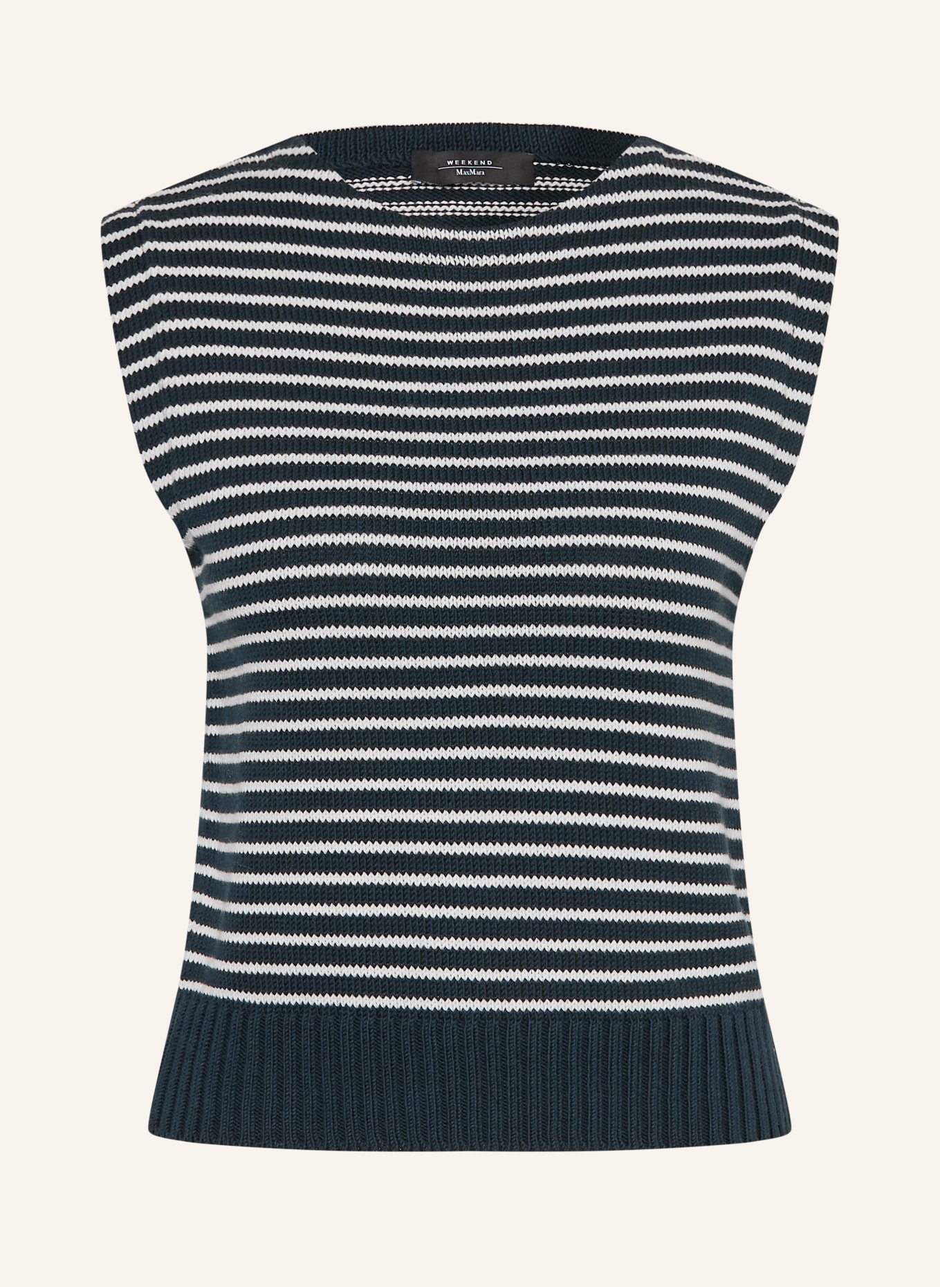 WEEKEND Max Mara Pullunder LANDA: DUNKELBLAU / CREME