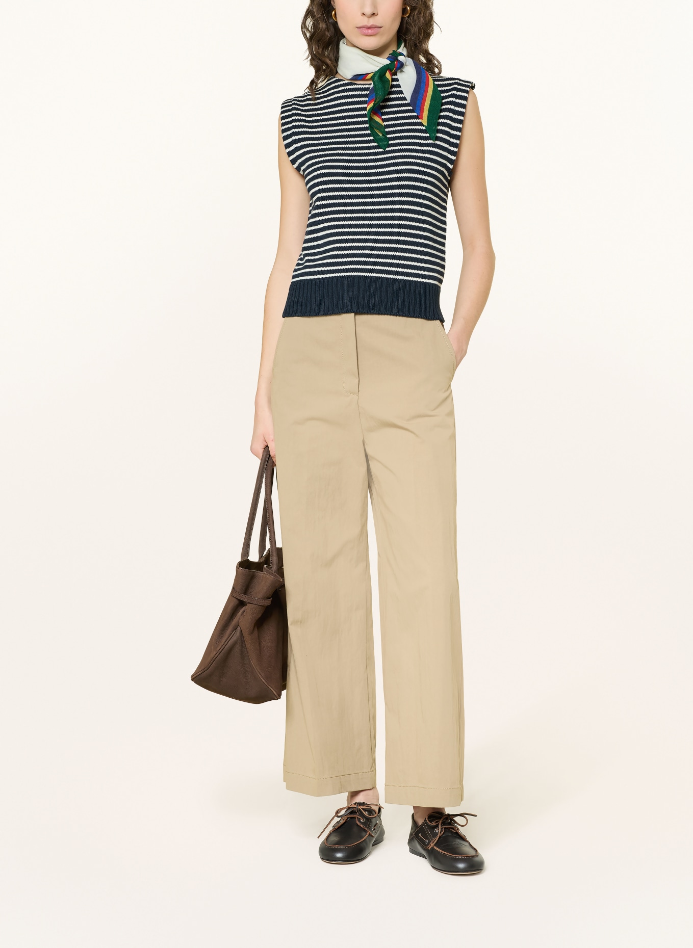 WEEKEND Max Mara Pullunder LANDA: DUNKELBLAU / CREME