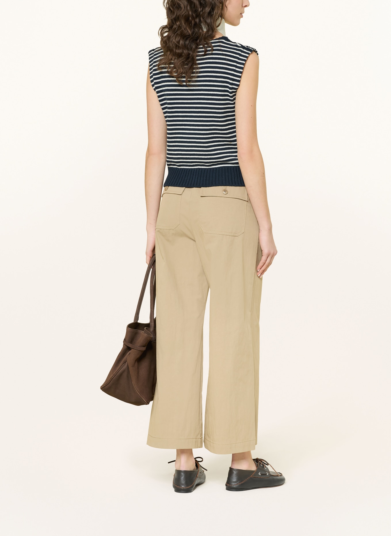 WEEKEND Max Mara Pullunder LANDA: DUNKELBLAU / CREME