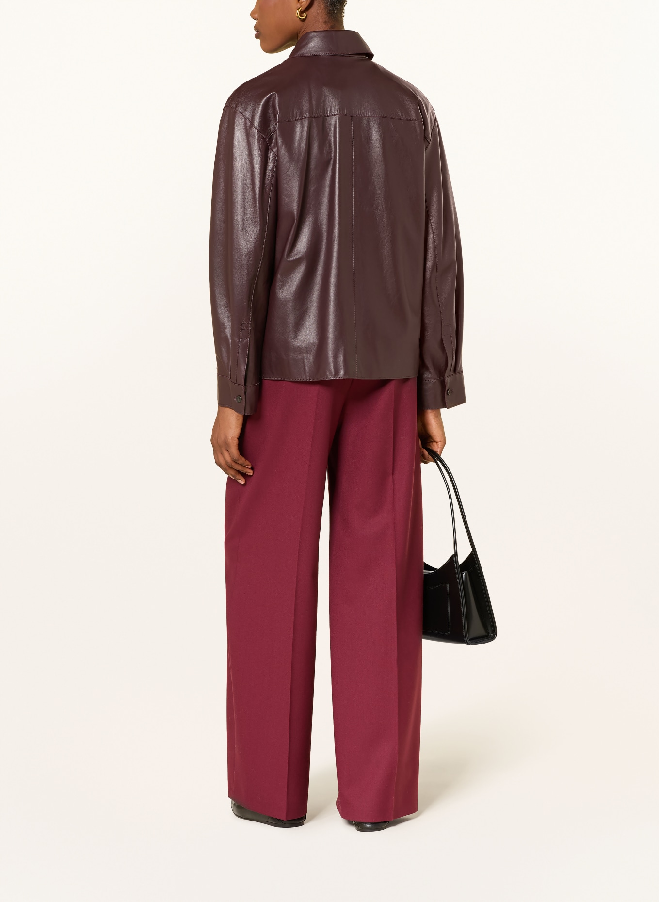 WEEKEND Max Mara Lederjacke SCATOLA: DUNKELBRAUN