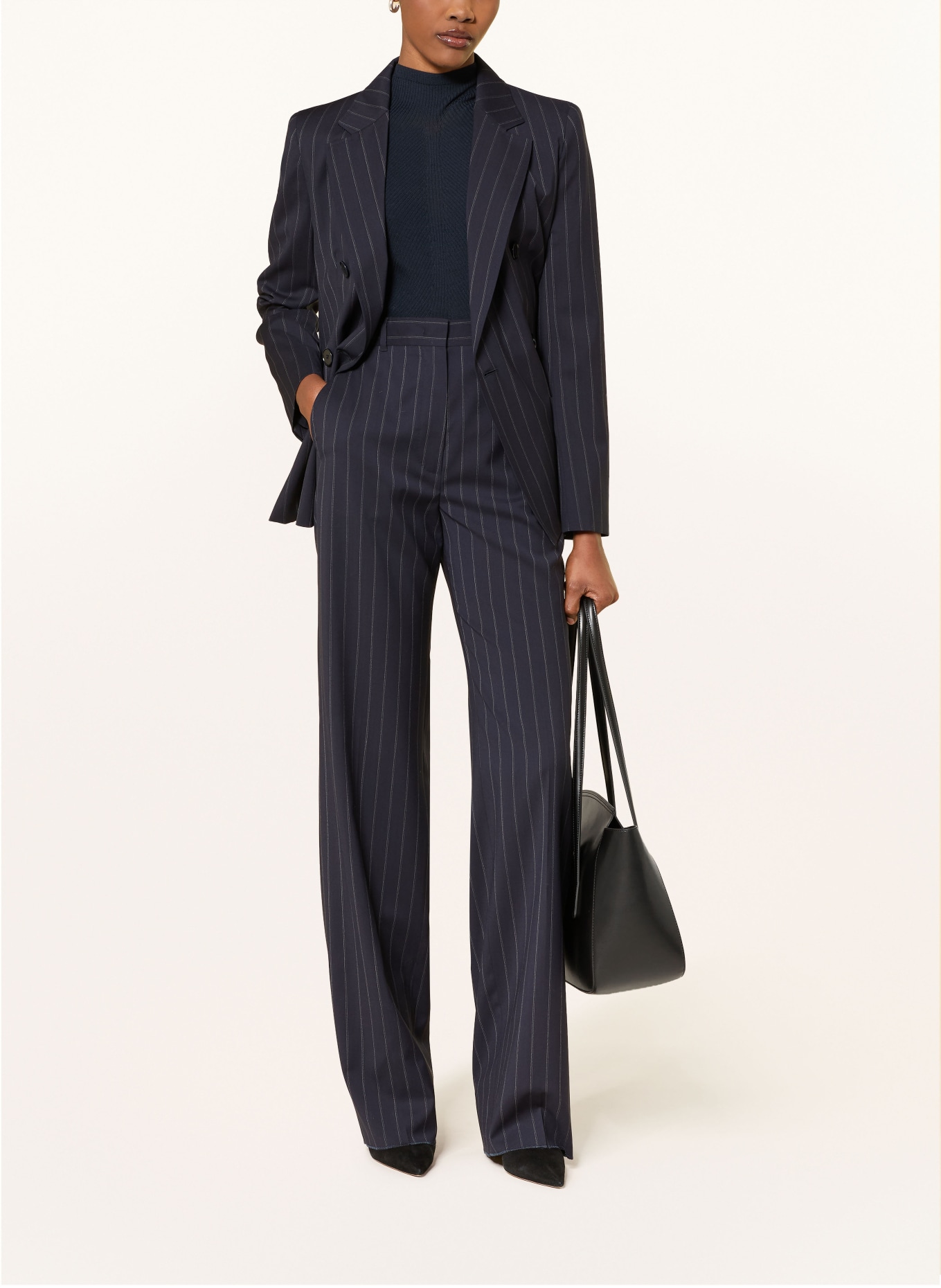 Max Mara STUDIO Marlenehose ENFASI: DUNKELBLAU / WEISS