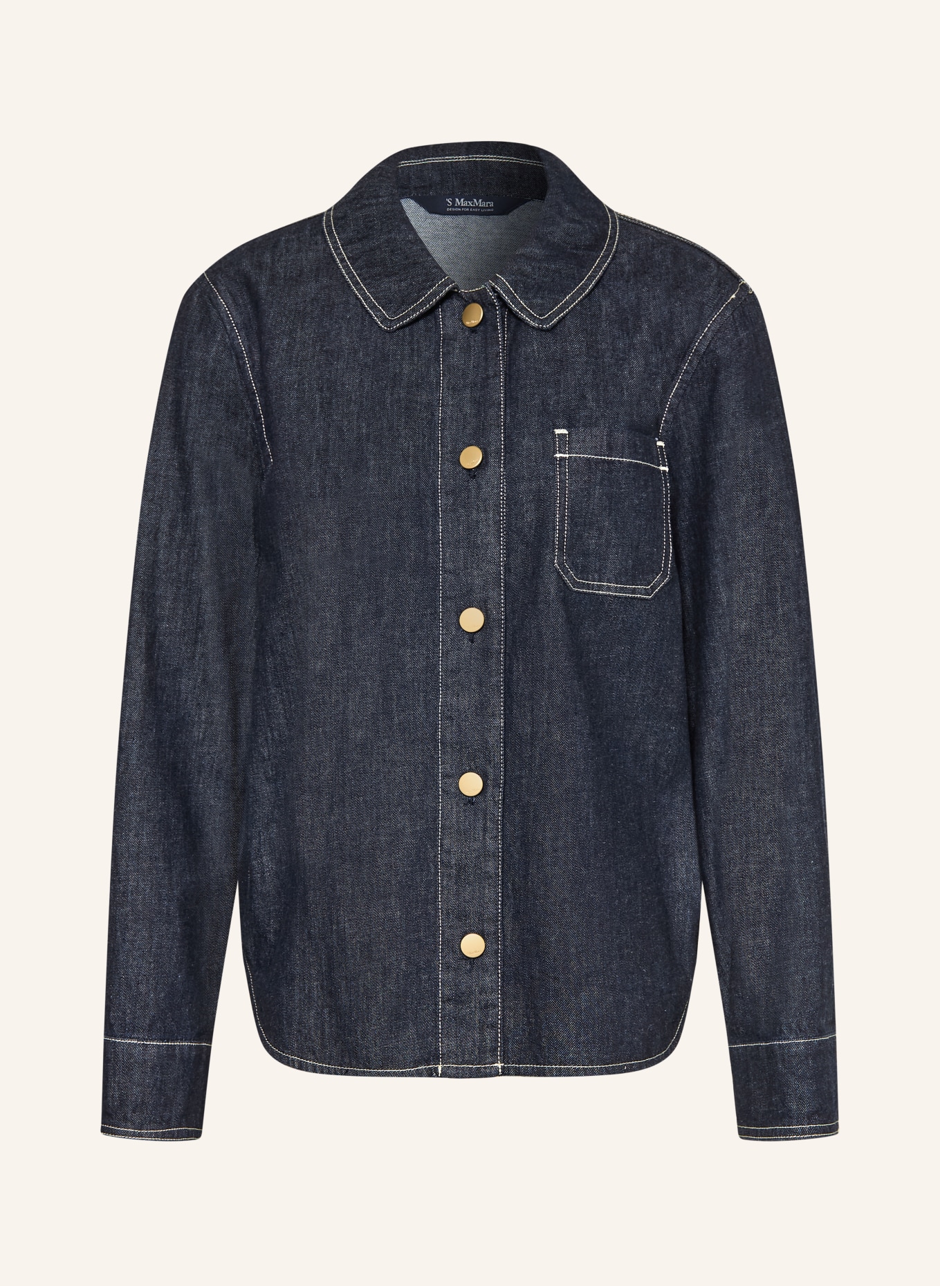 S Max Mara ENFASI denim blouse: DARK BLUE