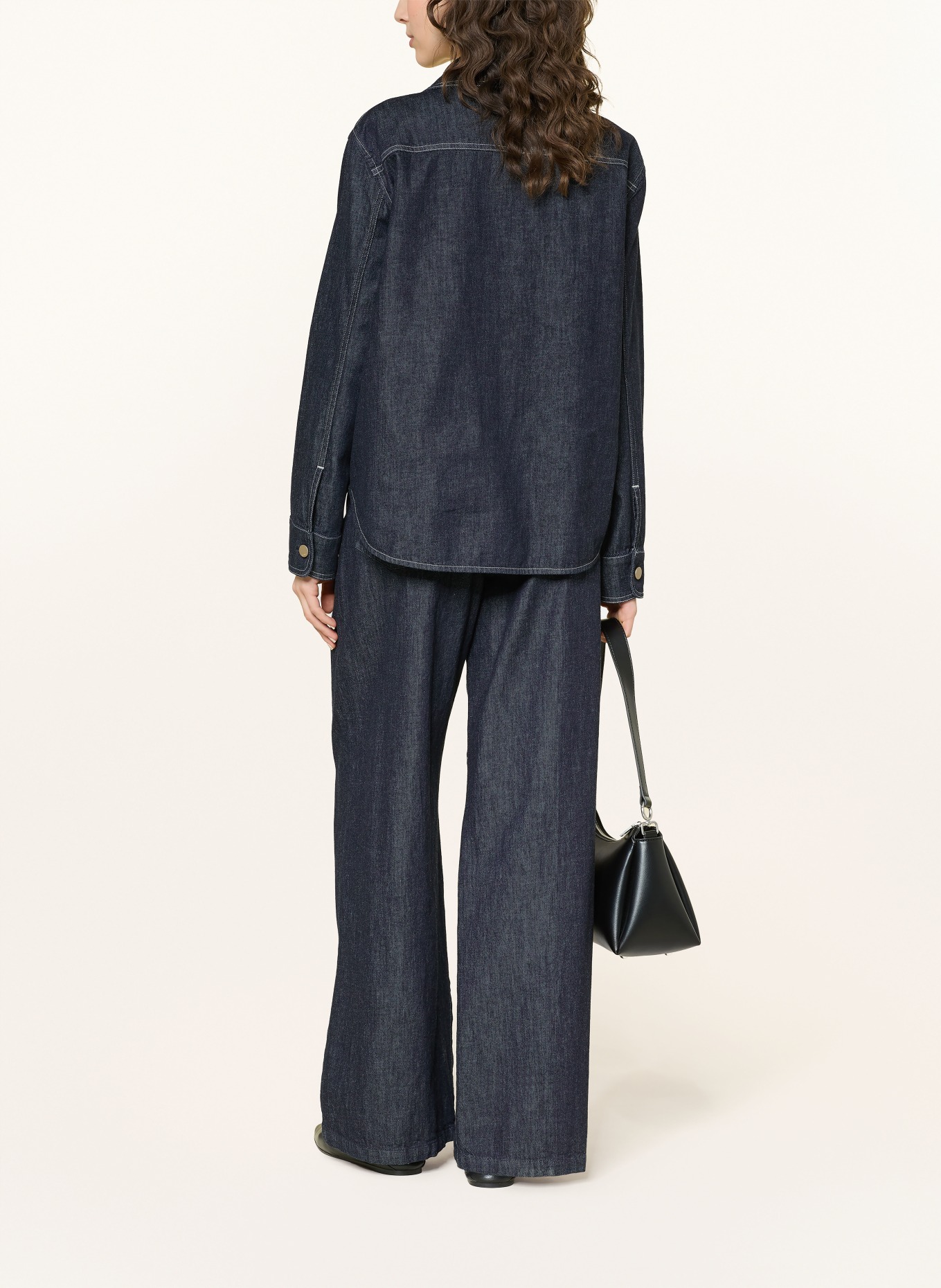 S Max Mara ENFASI denim blouse: DARK BLUE