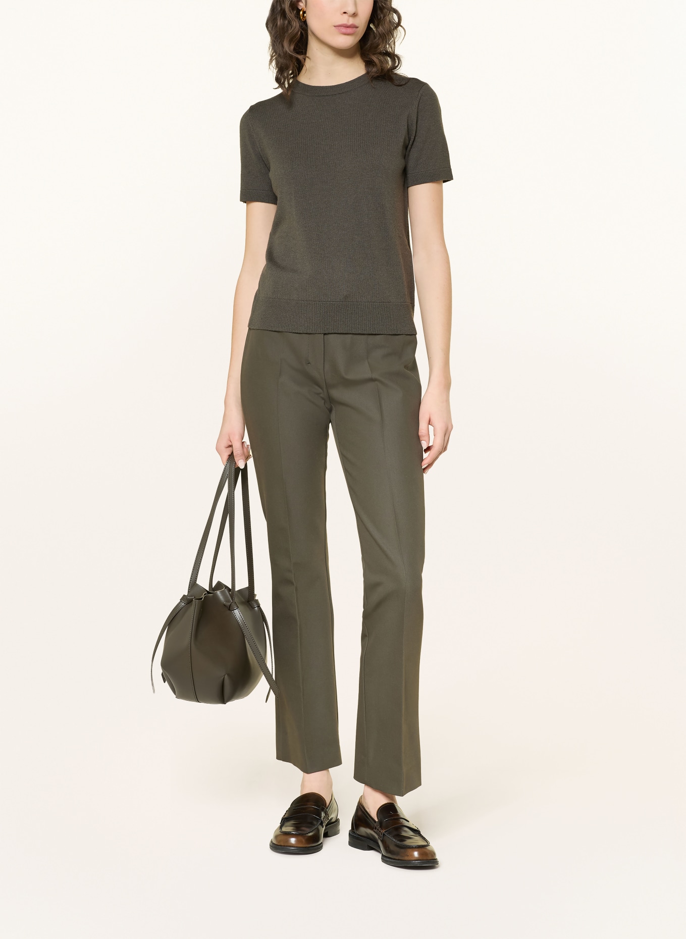 S Max Mara Strickshirt MAGENTA: KHAKI