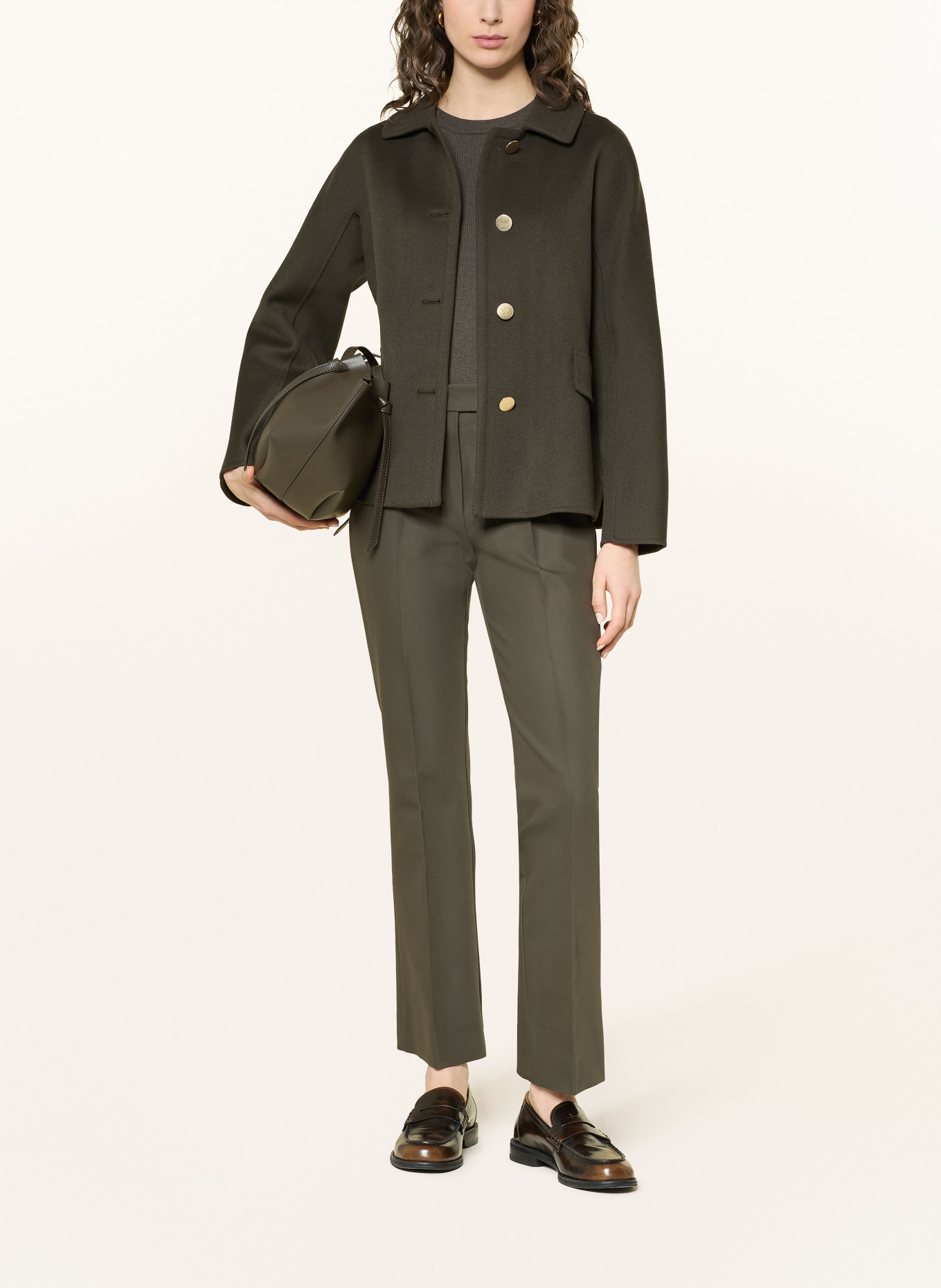 S Max Mara Bootcut-Hose FATINA: KHAKI