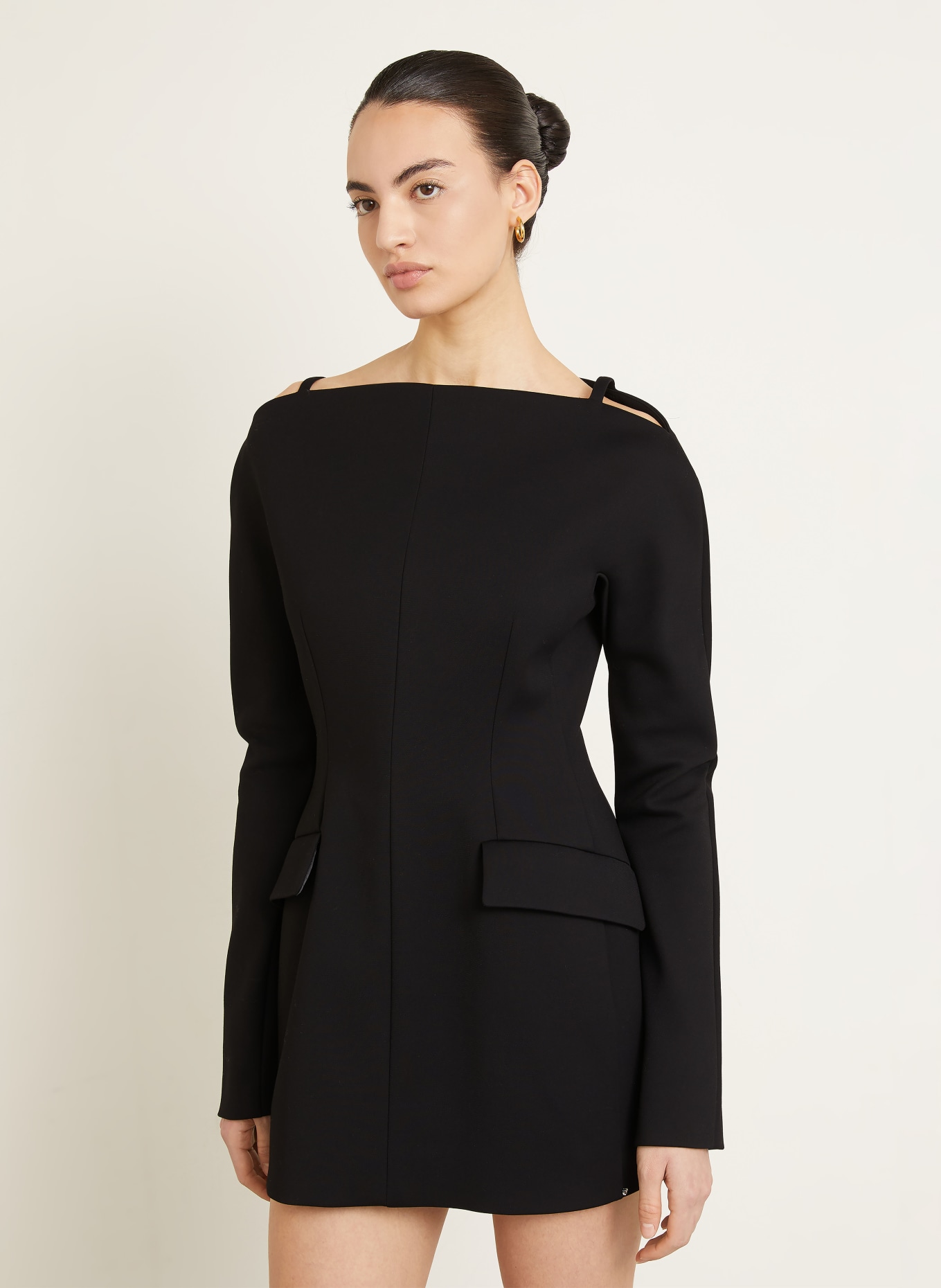 SPORTMAX Koktejlové šaty ANGUS: ČERNÁ