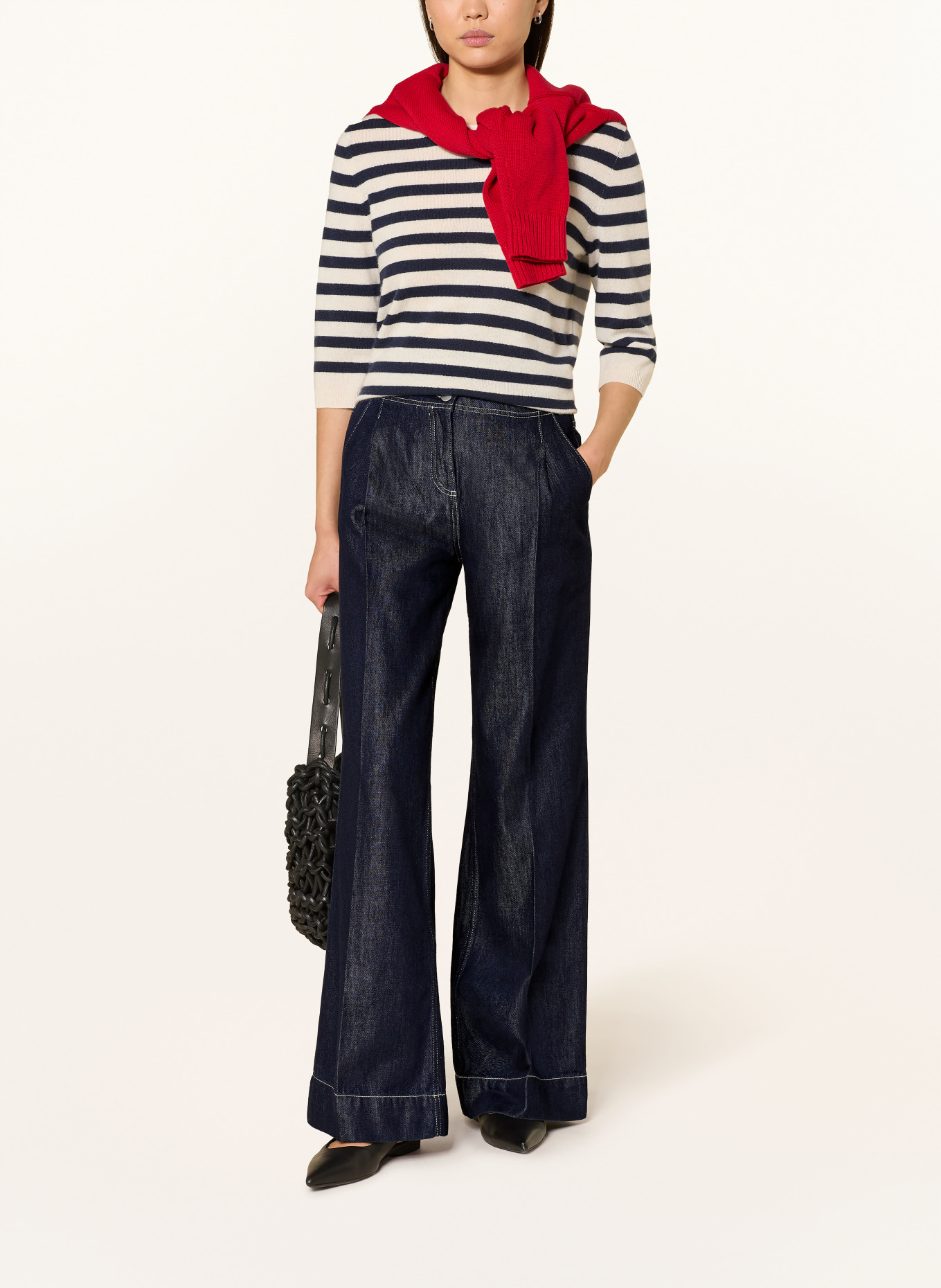 MORE Wide Leg Jeans: 0963 DARK BLUE DENIM