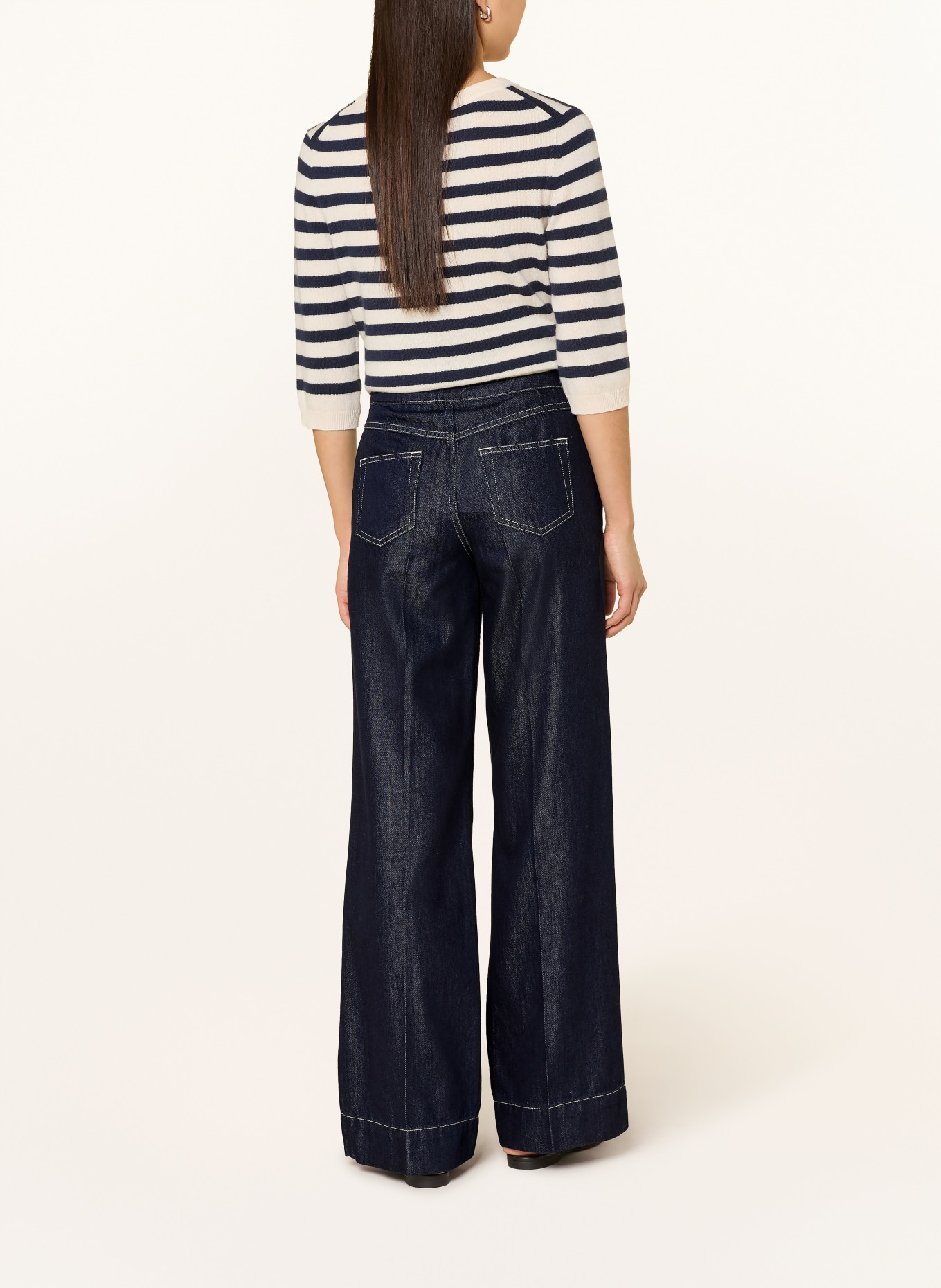 MORE Wide Leg Jeans: 0963 DARK BLUE DENIM