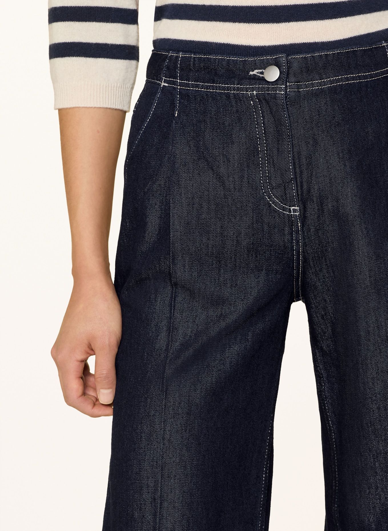 MORE Wide Leg Jeans: 0963 DARK BLUE DENIM