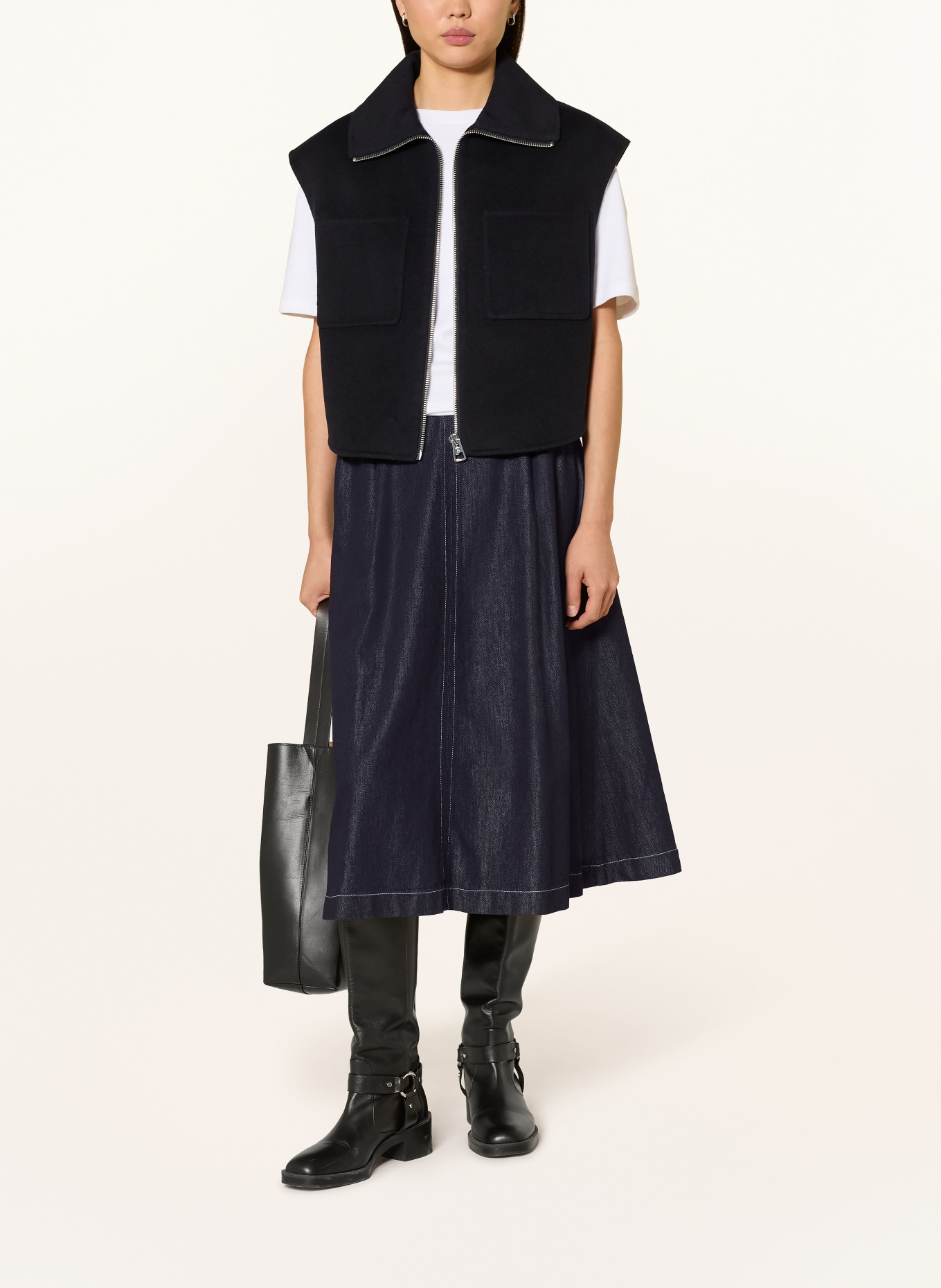 MORE Jeansrock: DUNKELBLAU