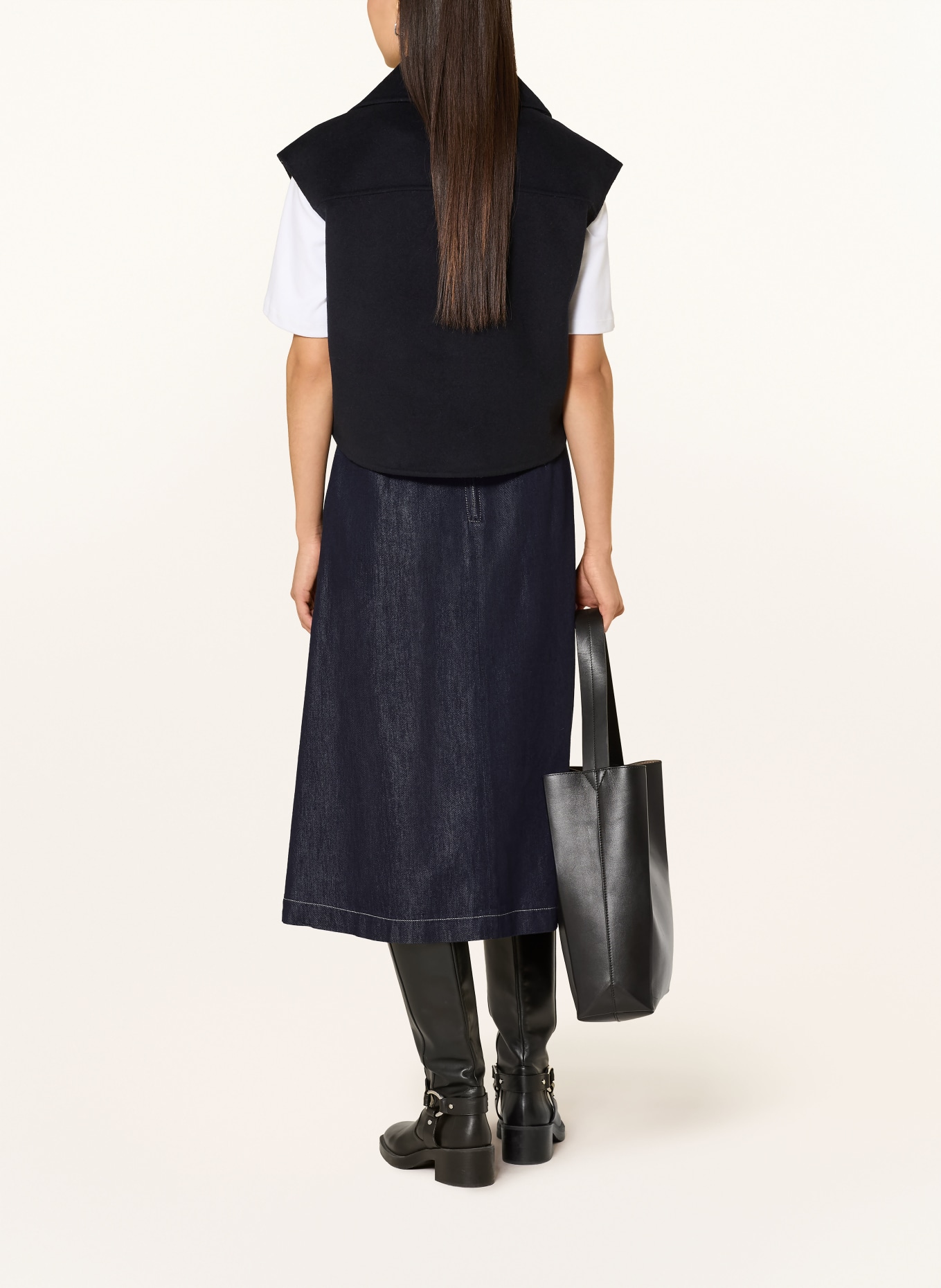 MORE Jeansrock: DUNKELBLAU