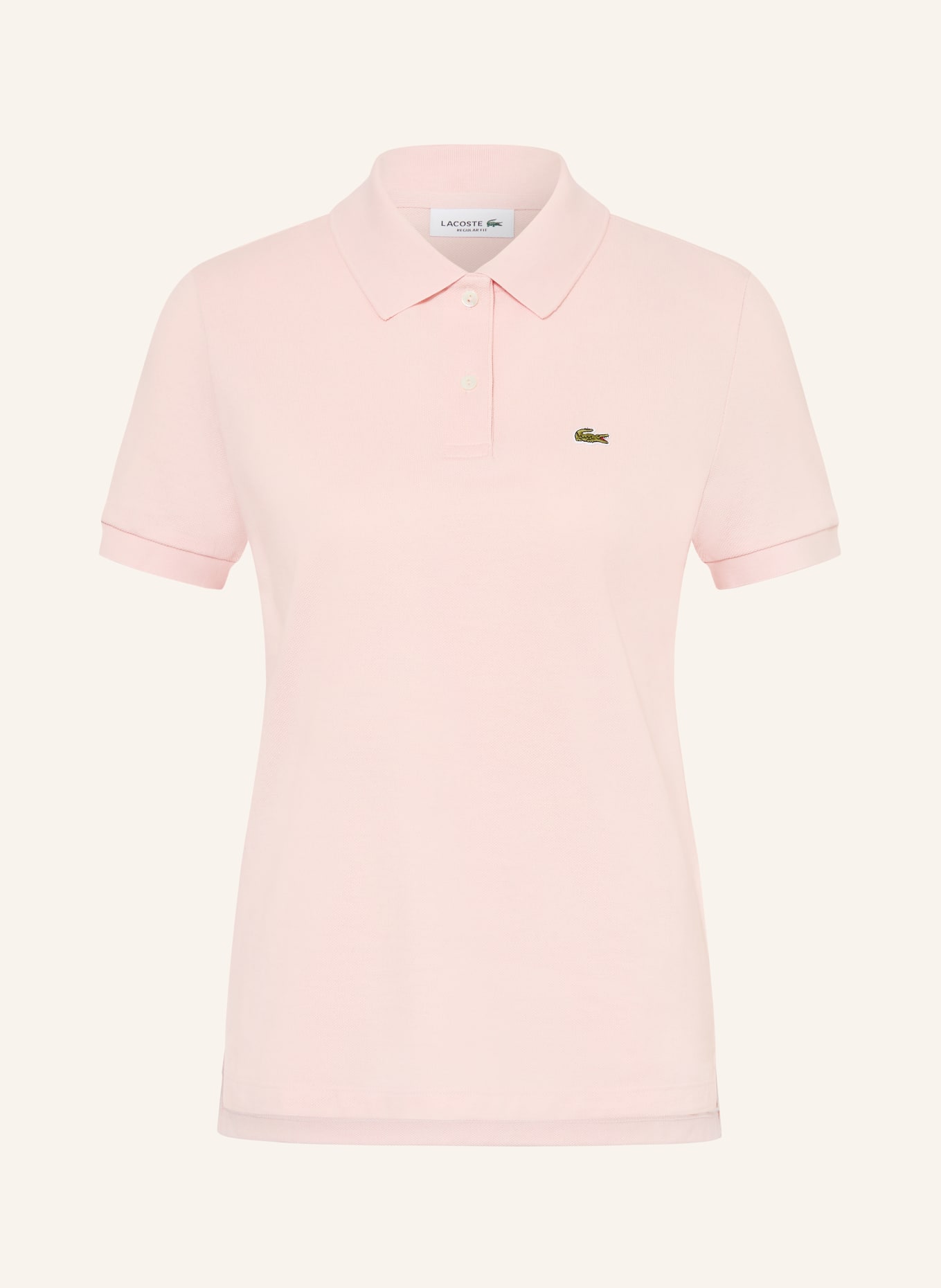 LACOSTE Piqué-Poloshirt: LACHS / GRÜN
